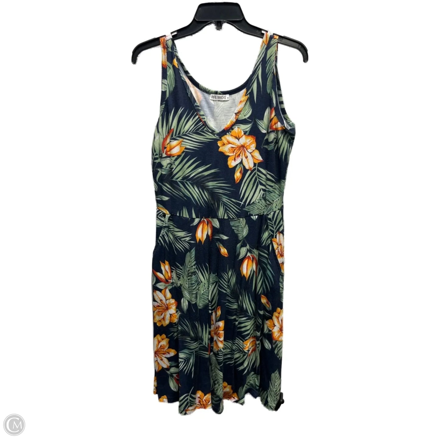 Dress Casual Short By huhot In Blue & Yellow, Size: M