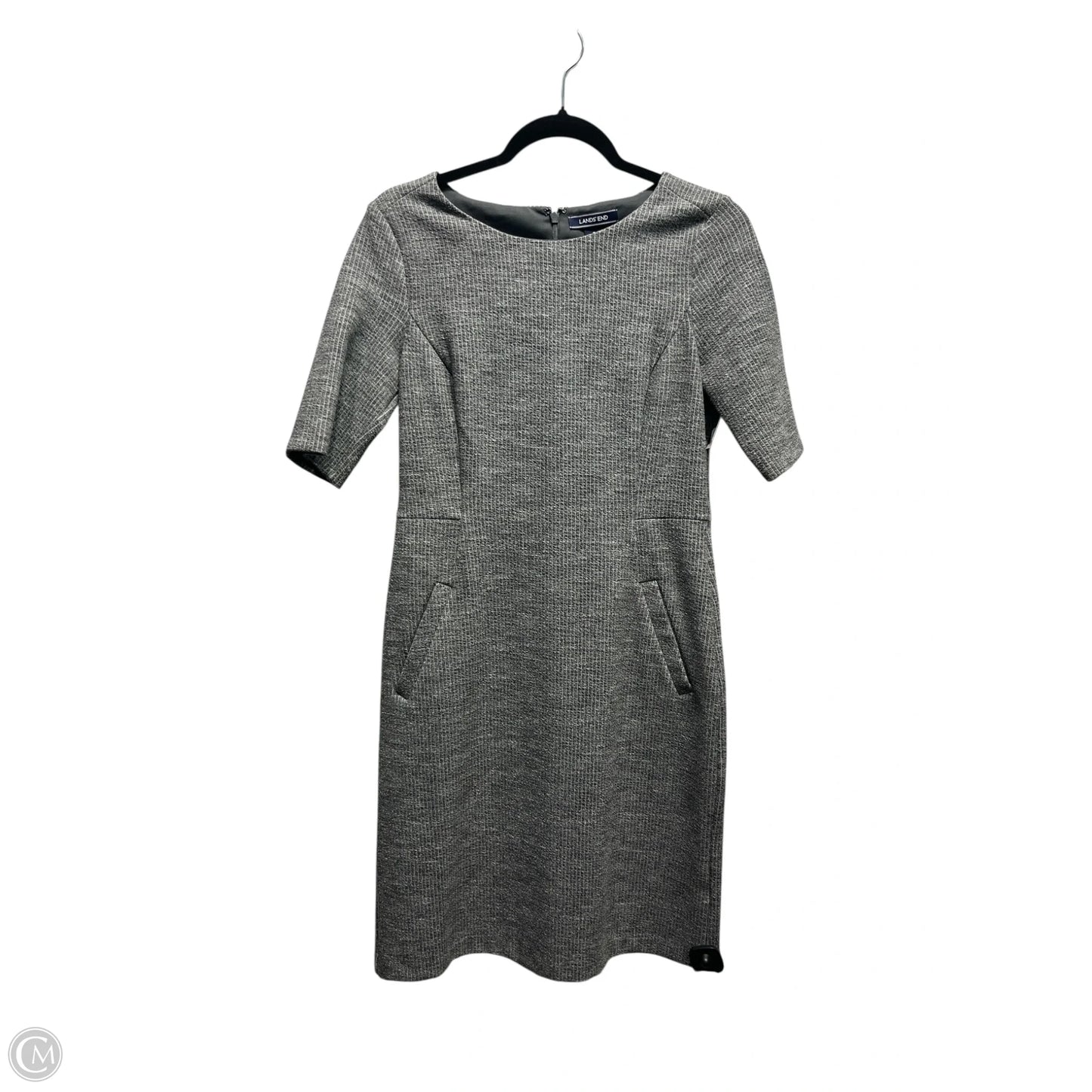 Dress Work By Lands End In Grey, Size: M