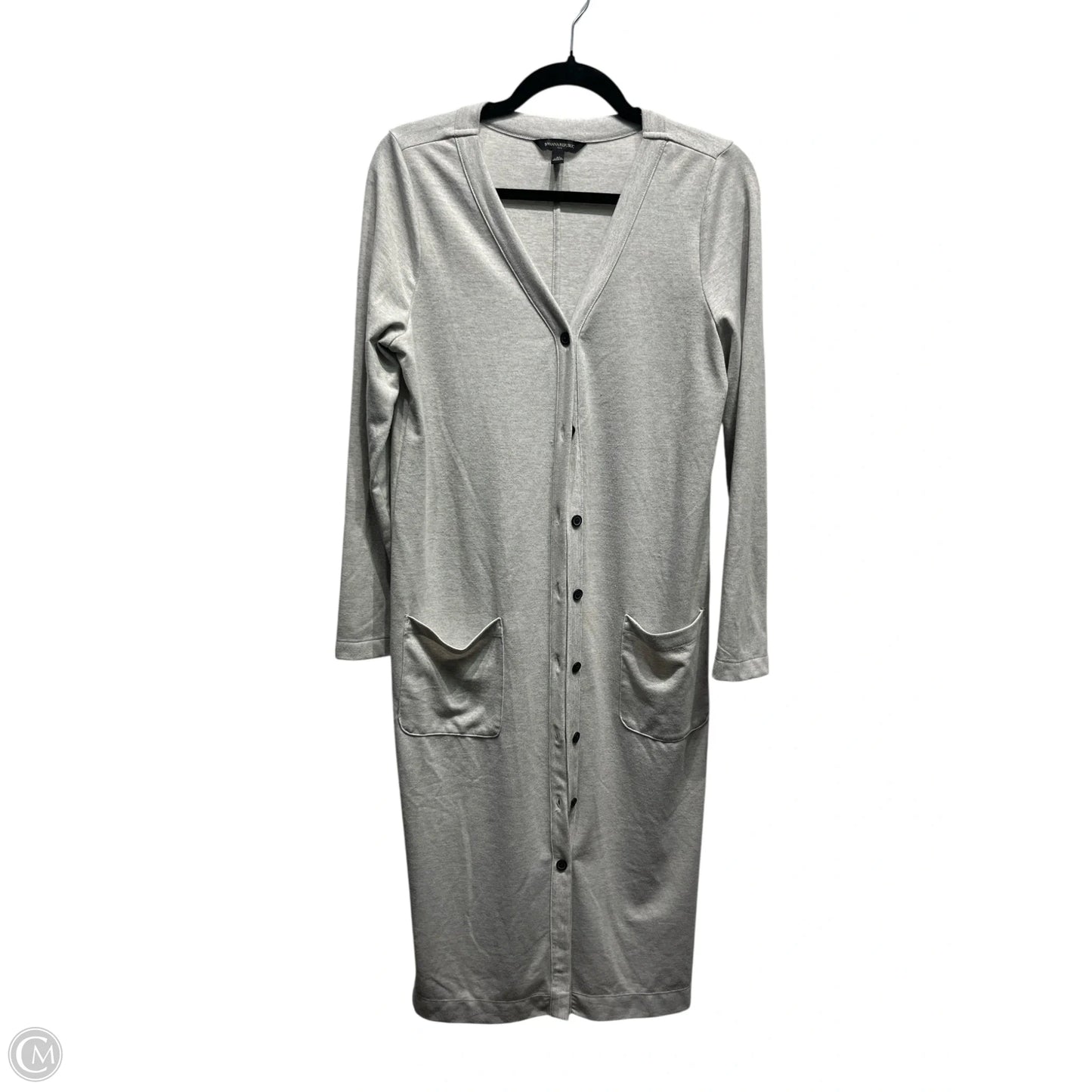 Dress Casual Midi By Banana Republic In Grey, Size: M