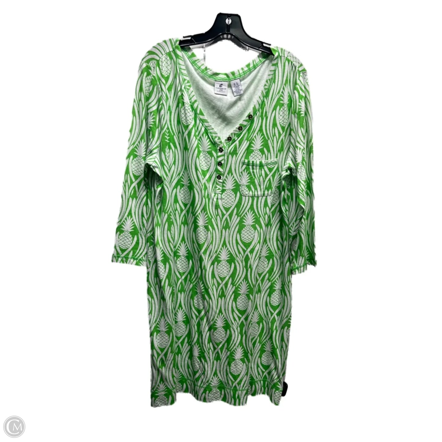 Dress Casual Short By Caribbean Joe In Green, Size: Xlarge