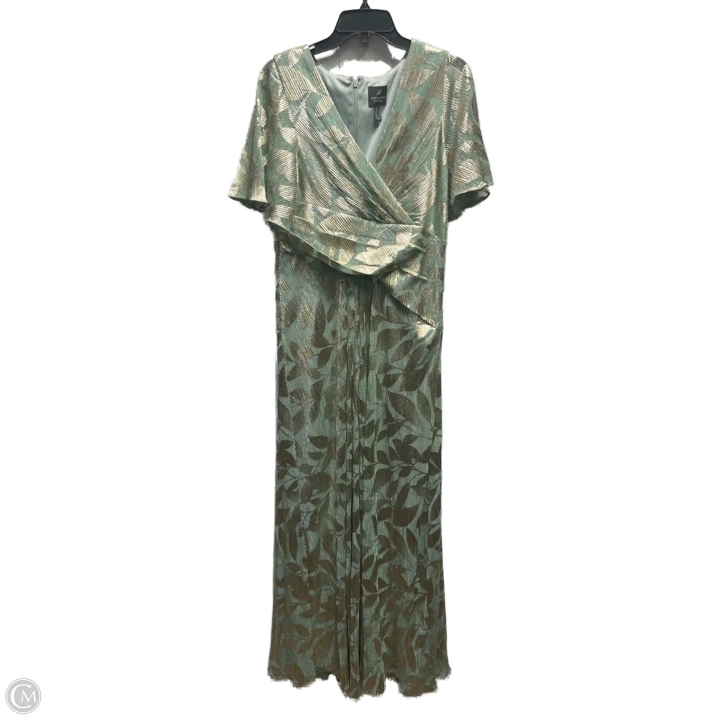Dress Party Long By Adrianna Papell In Green, Size: M