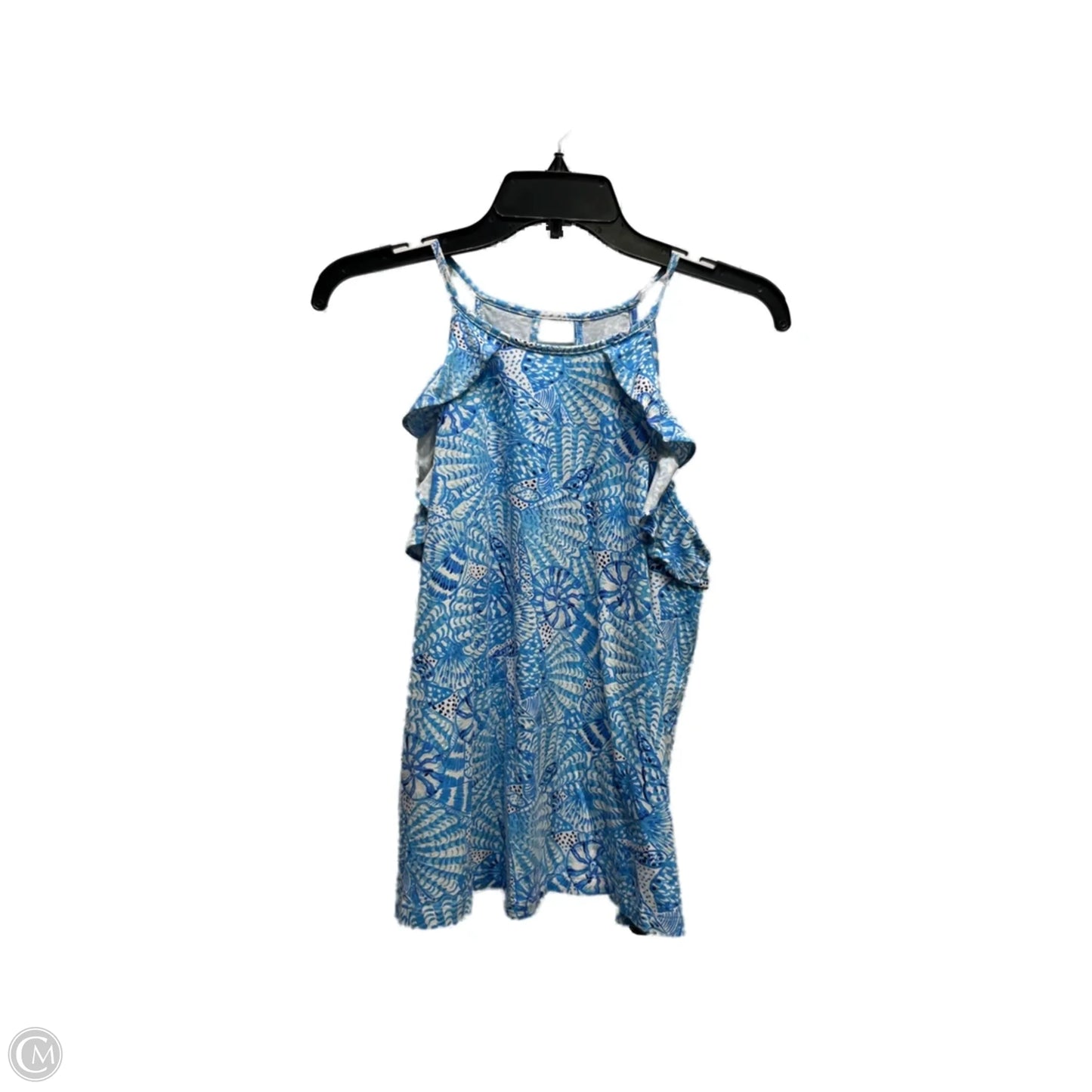 Top Sleeveless Designer By Lilly Pulitzer In Blue & White, Size: M