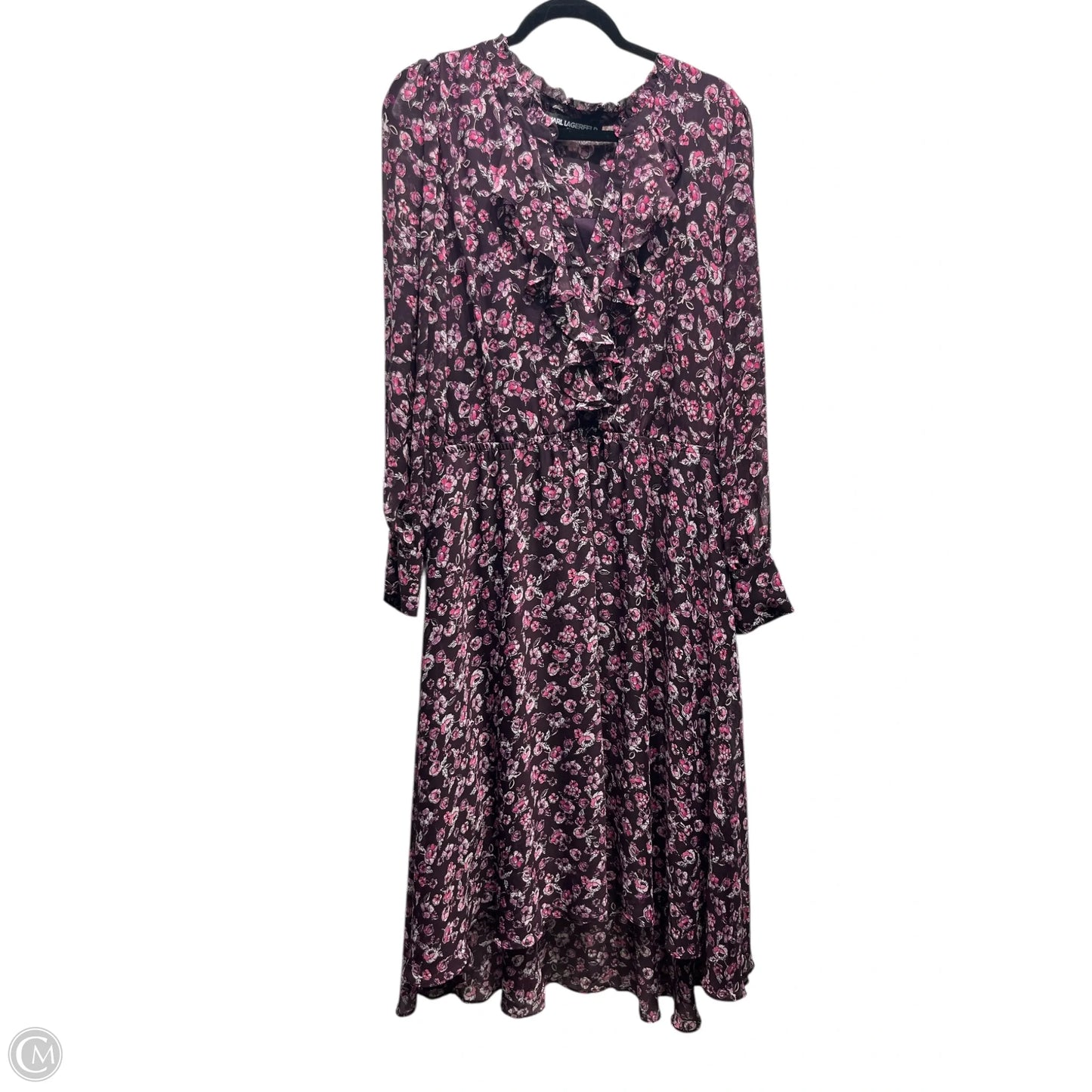 Dress Designer By Karl Lagerfeld In Purple, Size: Xl
