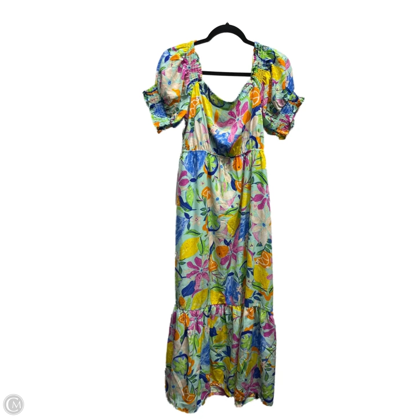 Dress Casual Maxi By periwinkle In Green & Orange, Size: M