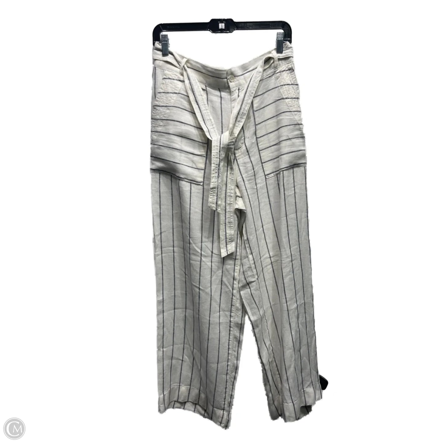 Pants Designer By Halston In Blue & Cream, Size: 8