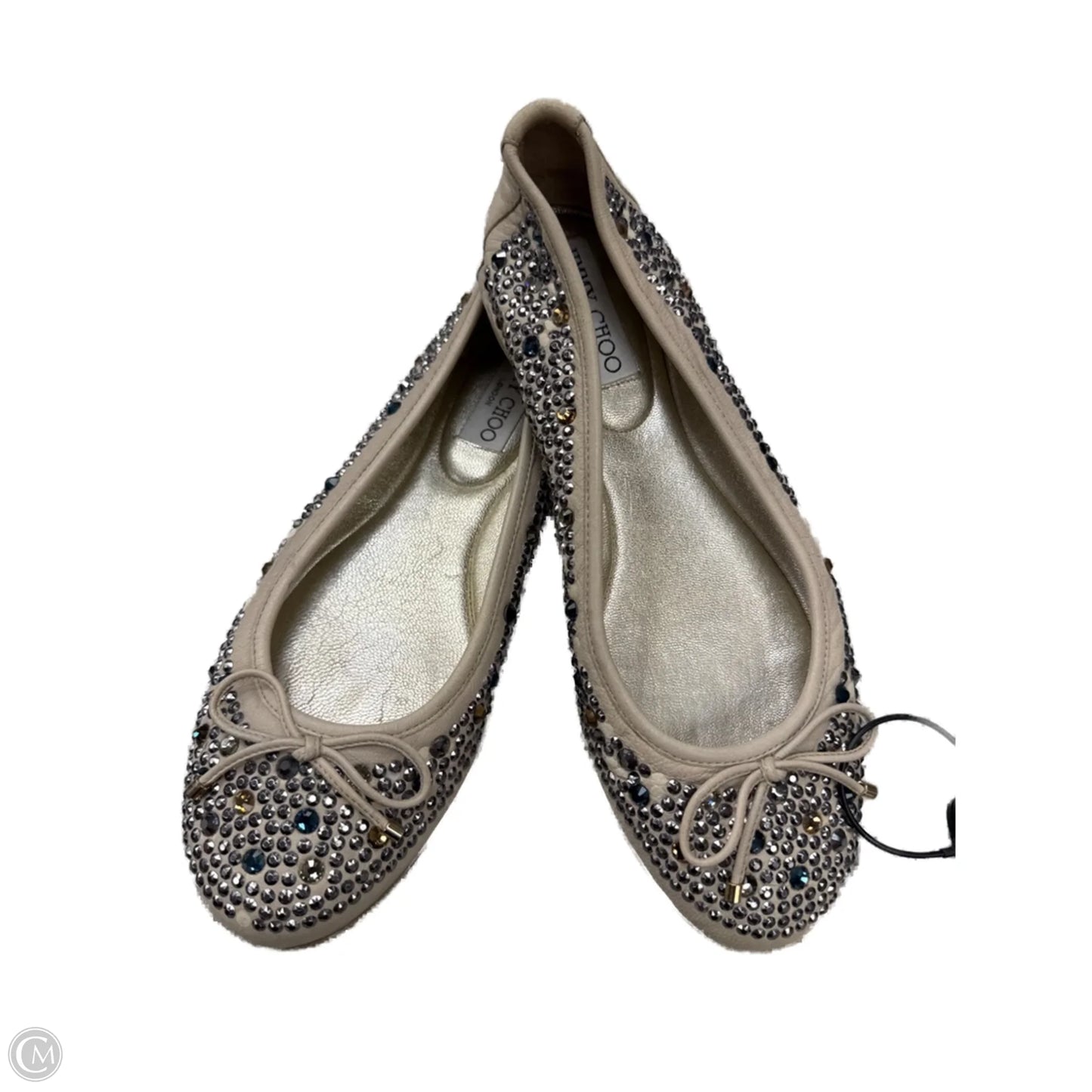 Shoes Luxury Designer By Jimmy Choo In Gold, Size: 7.5