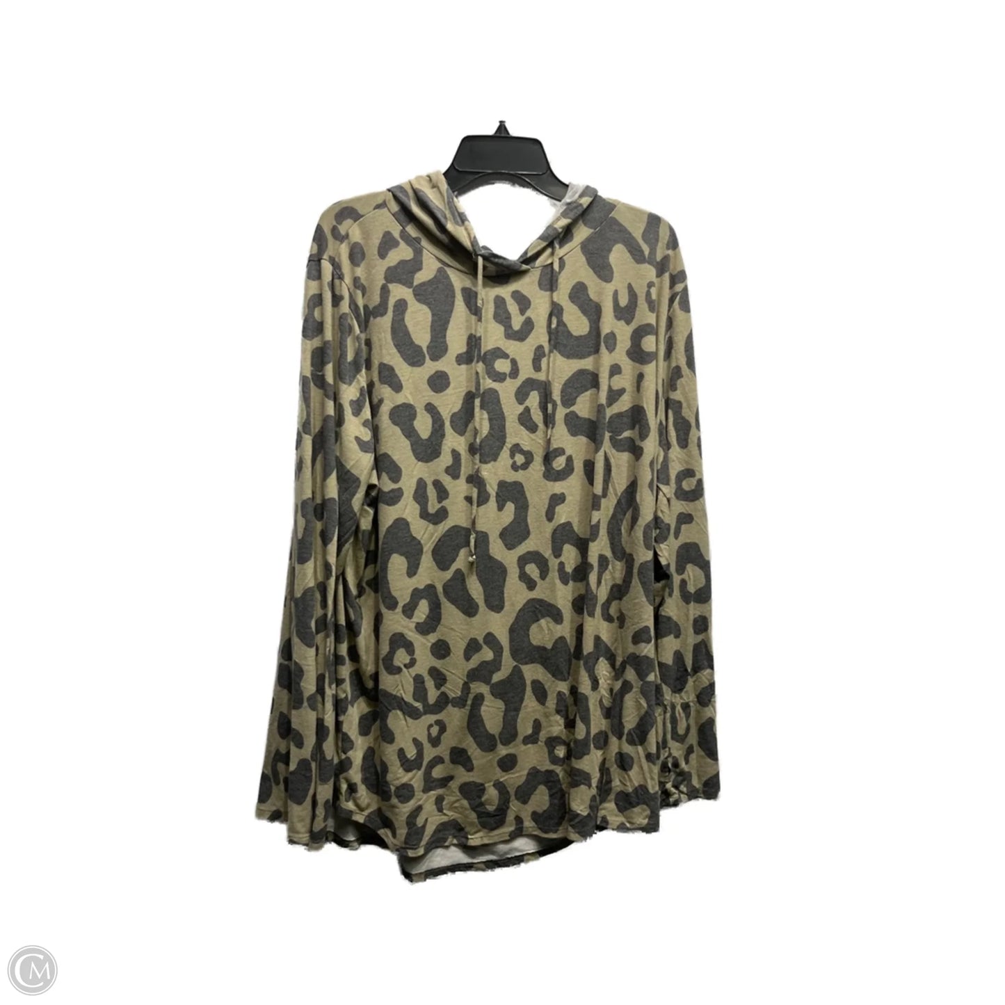 Top Long Sleeve By Clothes Mentor In Brown & Grey, Size: 3x