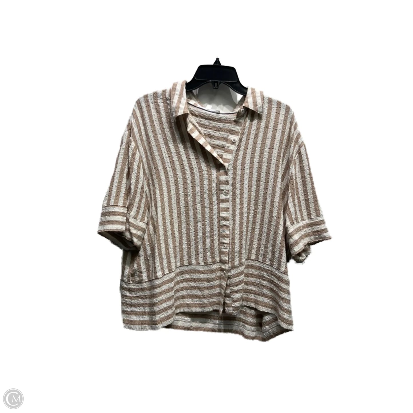 Top Short Sleeve By Jane And Delancey In Brown, Size: Xl
