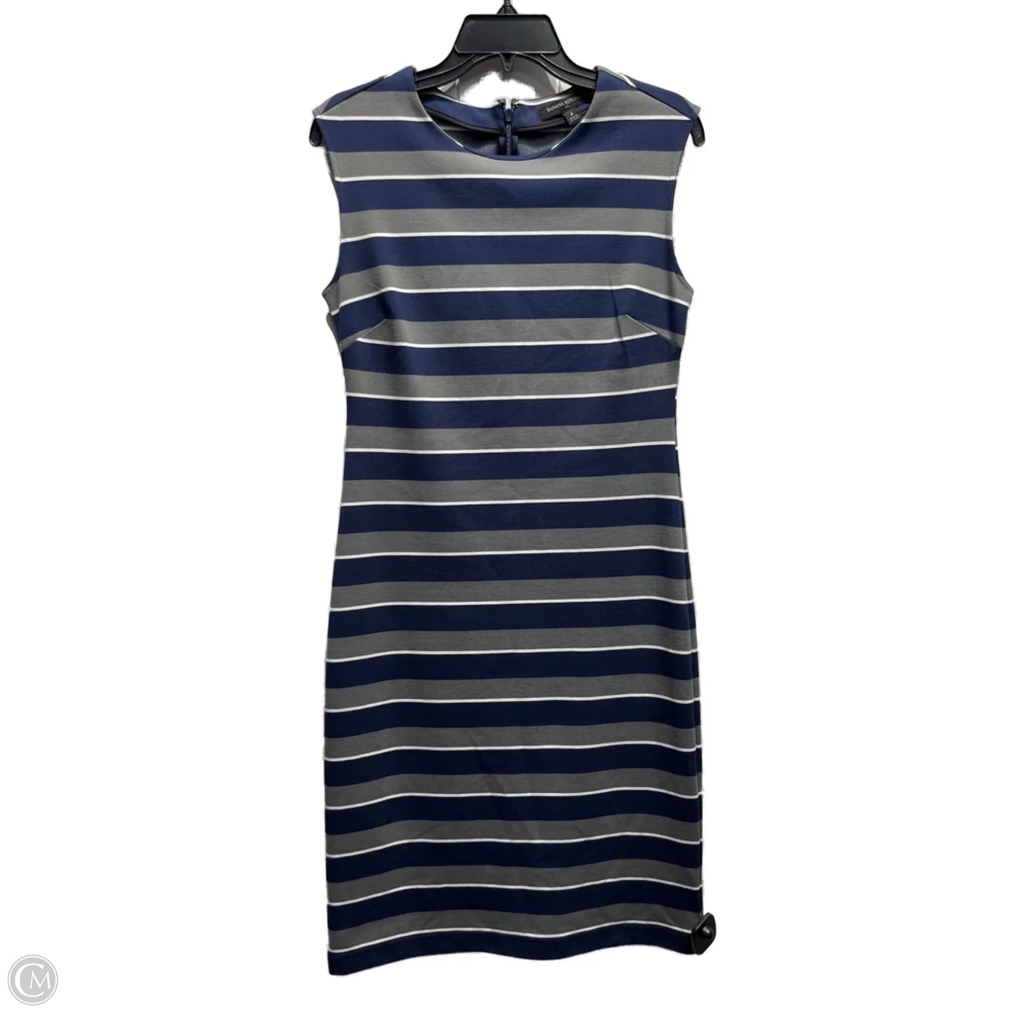 Dress Work By Banana Republic In Blue & Grey, Size: S