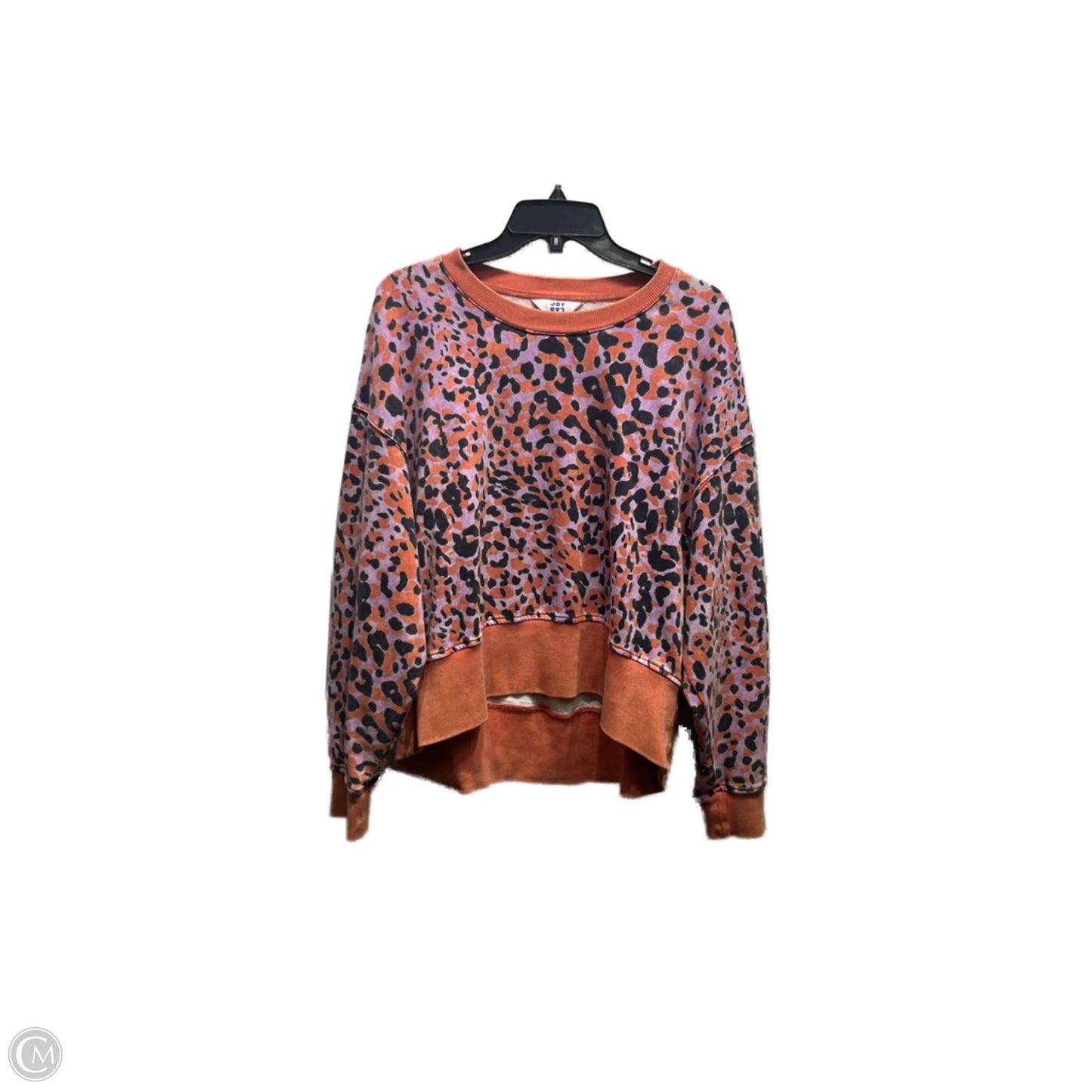 Sweatshirt Crewneck By Joy Lab In Orange & Purple, Size: L