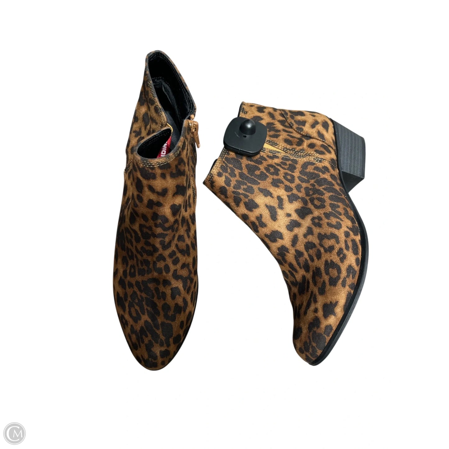 Boots Ankle Heels By Union Bay In Animal Print, Size: 8.5