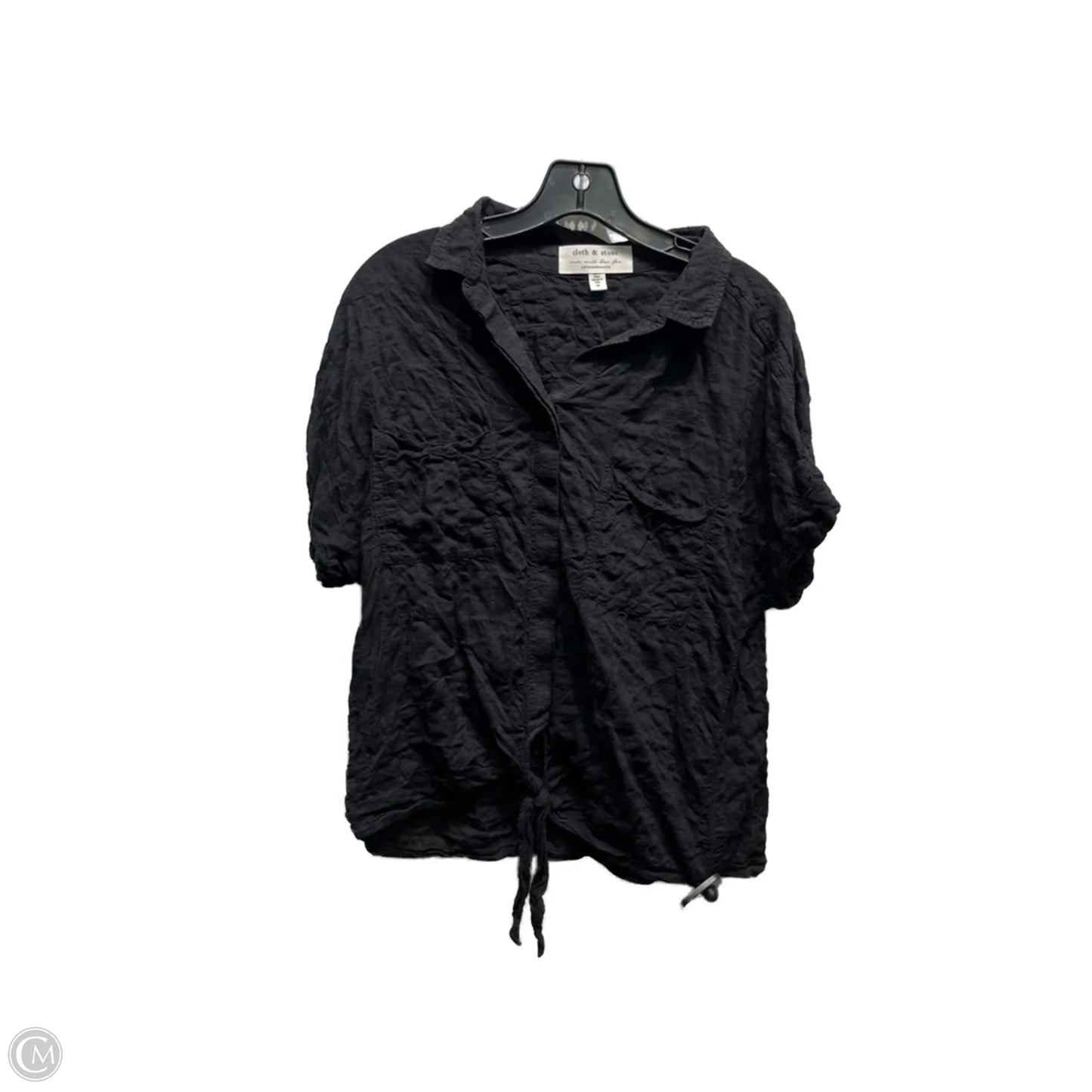 Top Short Sleeve By Cloth & Stone In Black, Size: M