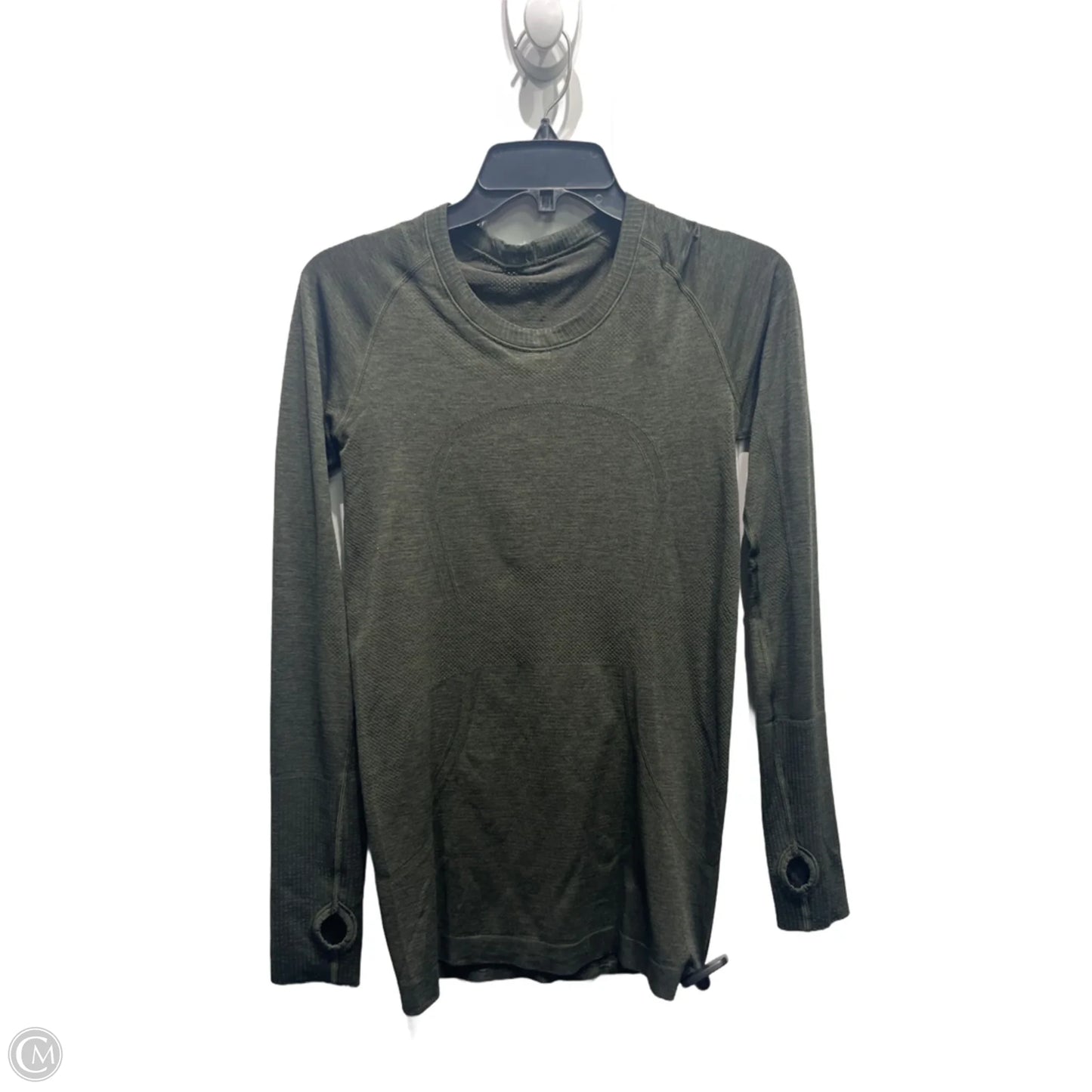 Athletic Top Long Sleeve Crewneck By Lululemon In Green, Size: S