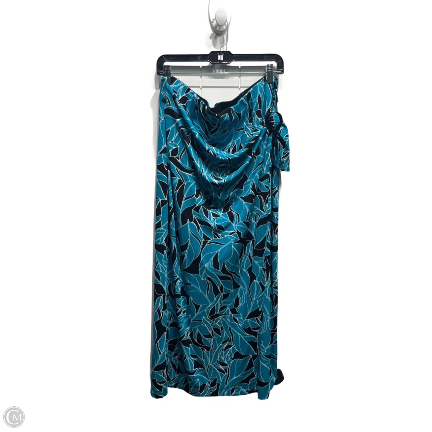 Skirt Maxi By Chicos In Black & Blue, Size: Xl