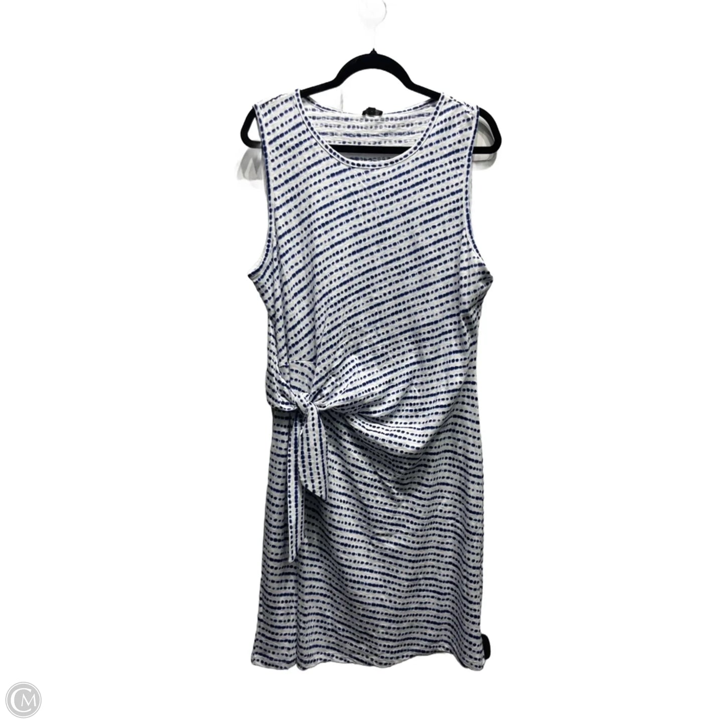 Dress Casual Midi By Talbots In Blue & White, Size: Xl