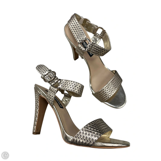 Sandals Designer By Karl Lagerfeld In Gold, Size: 9.5