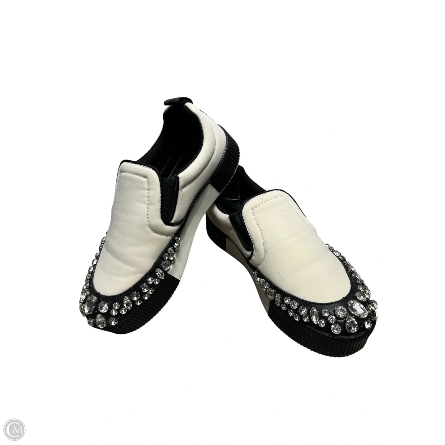 Shoes Designer By Karl Lagerfeld In Black & Cream, Size: 6.5