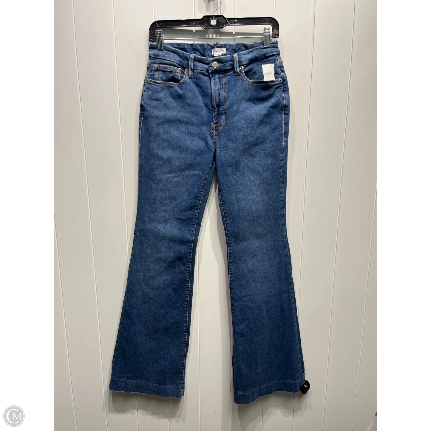 Jeans Flared By Good American In Blue Denim, Size: 10