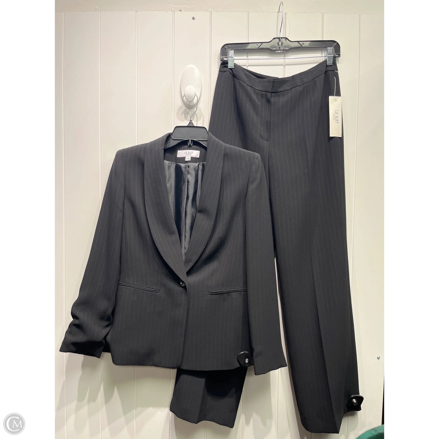 Pants Suit 2pc By Le Suit In Black, Size: S