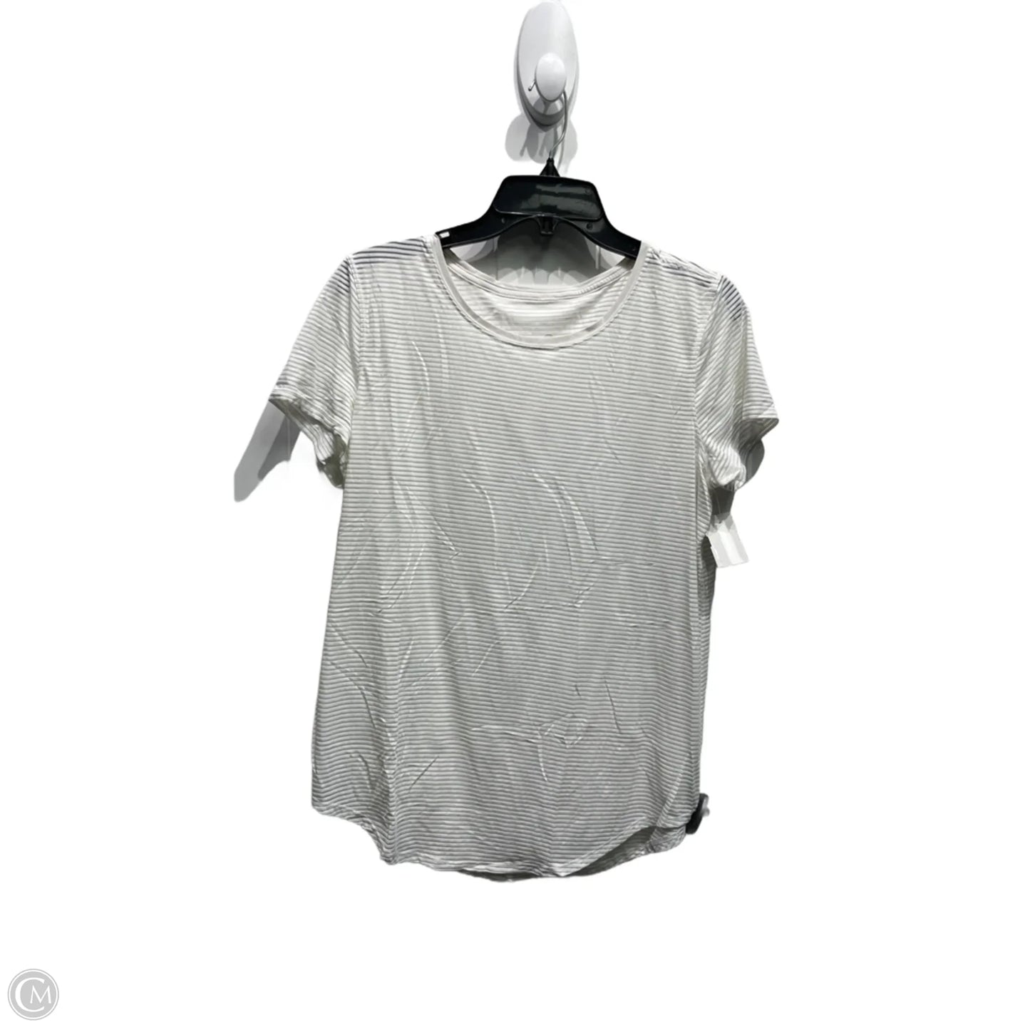 Athletic Top Short Sleeve By Lululemon In White, Size: M
