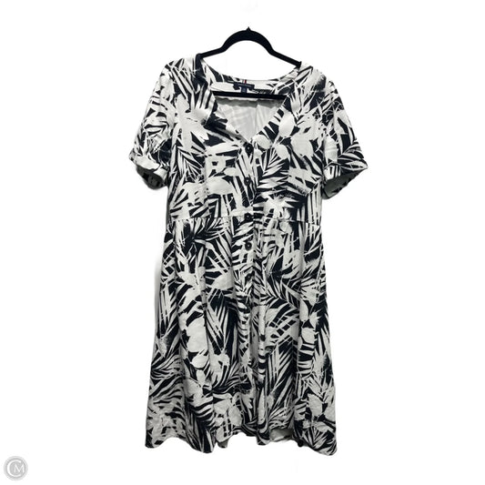Dress Casual Midi By Tommy Bahama In Black & White, Size: L