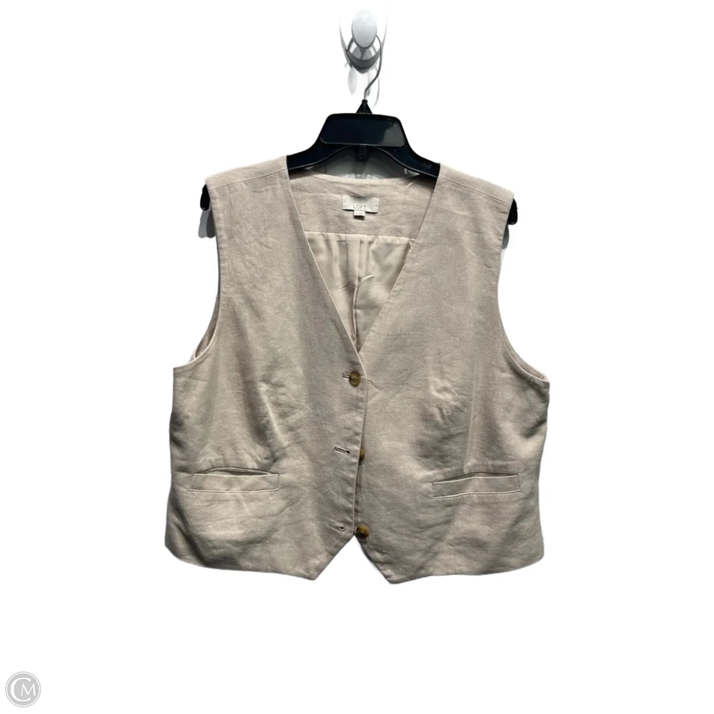 Vest Other By Loft In Tan, Size: Xl