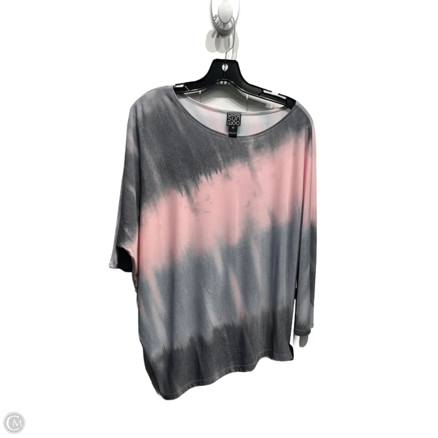 Top Long Sleeve By Clara Sun Woo In Grey & Pink, Size: Xs