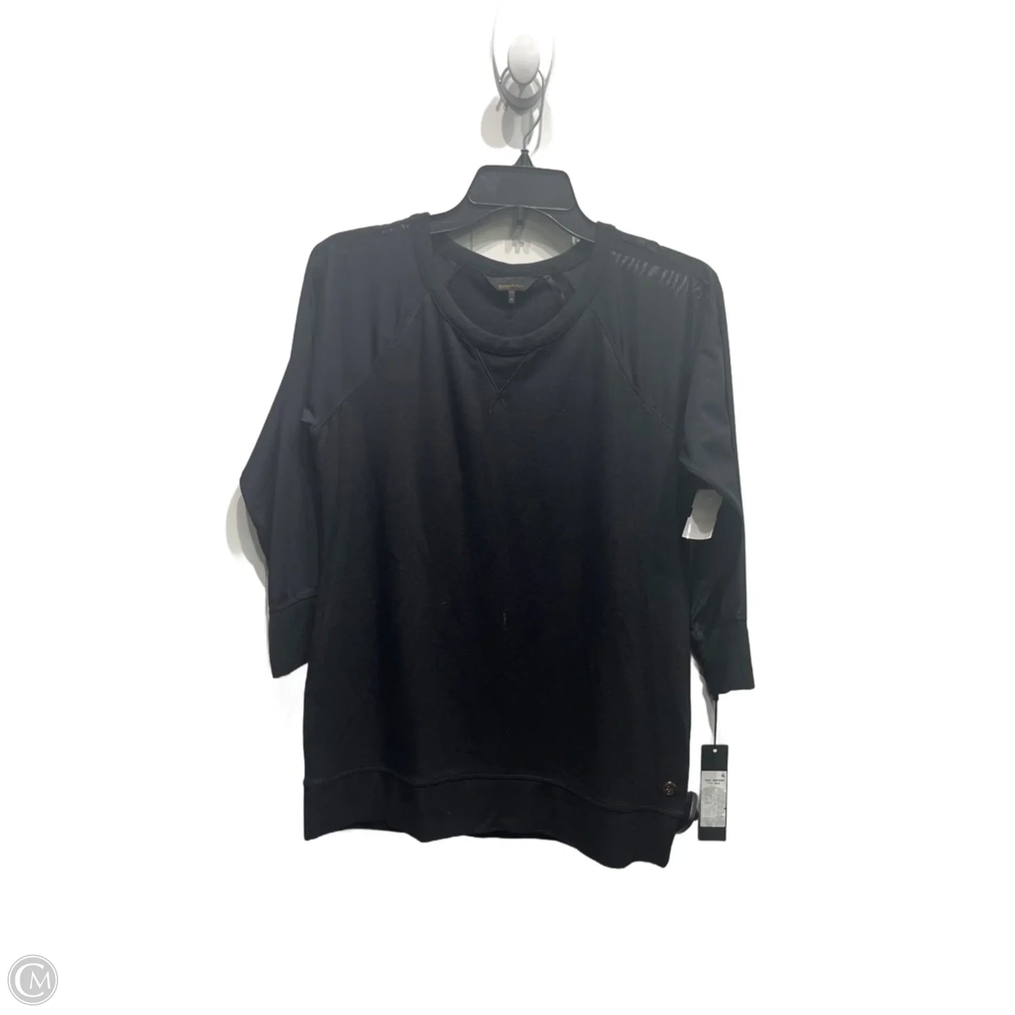 Top Long Sleeve By Donna Karan In Black, Size: Xs