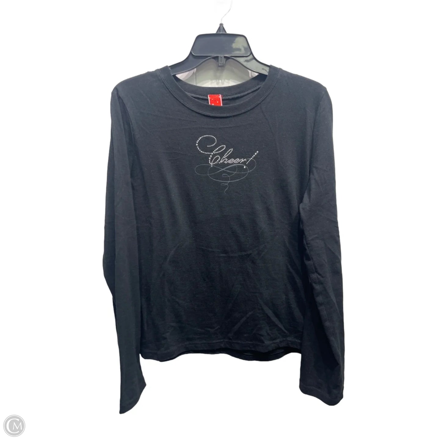 Top Long Sleeve By Clothes Mentor In Black & Silver, Size: L