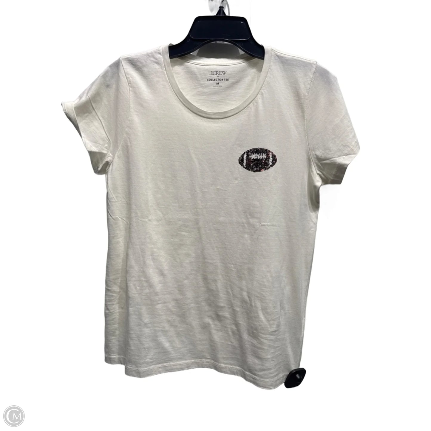 Top Short Sleeve By J. Crew In Cream, Size: M