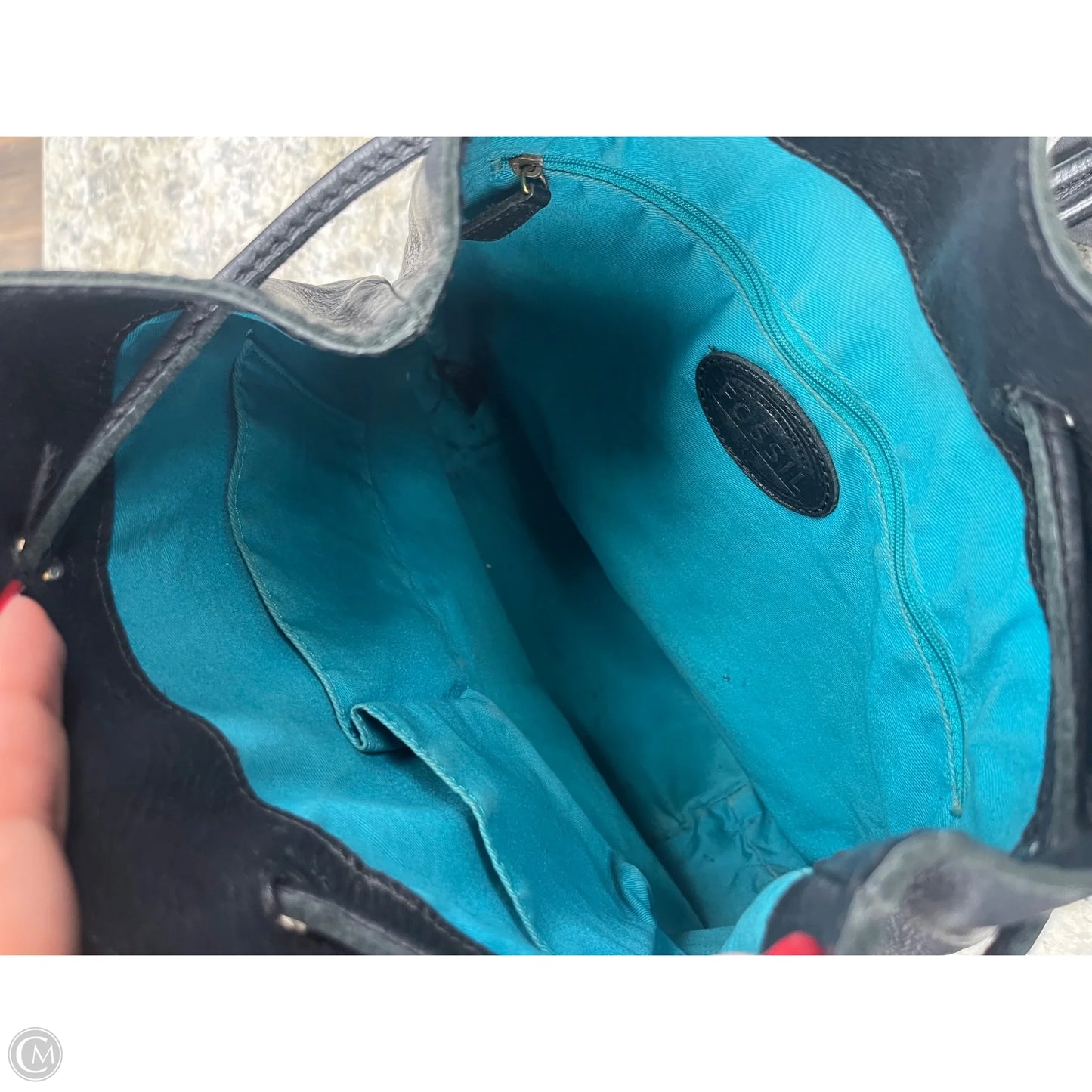 Backpack Leather By Fossil, Size: Medium