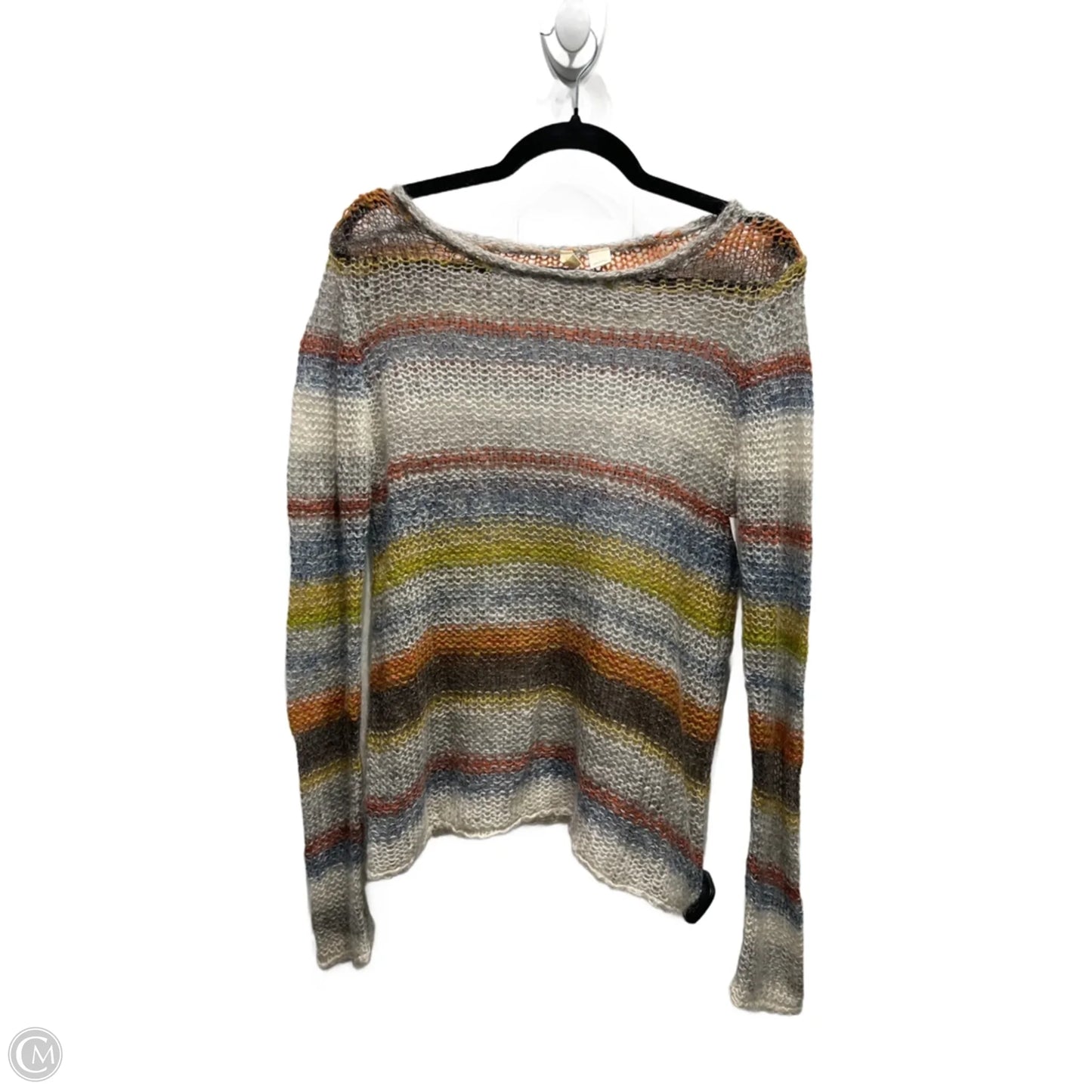 Sweater By Moth In Grey & Orange, Size: L