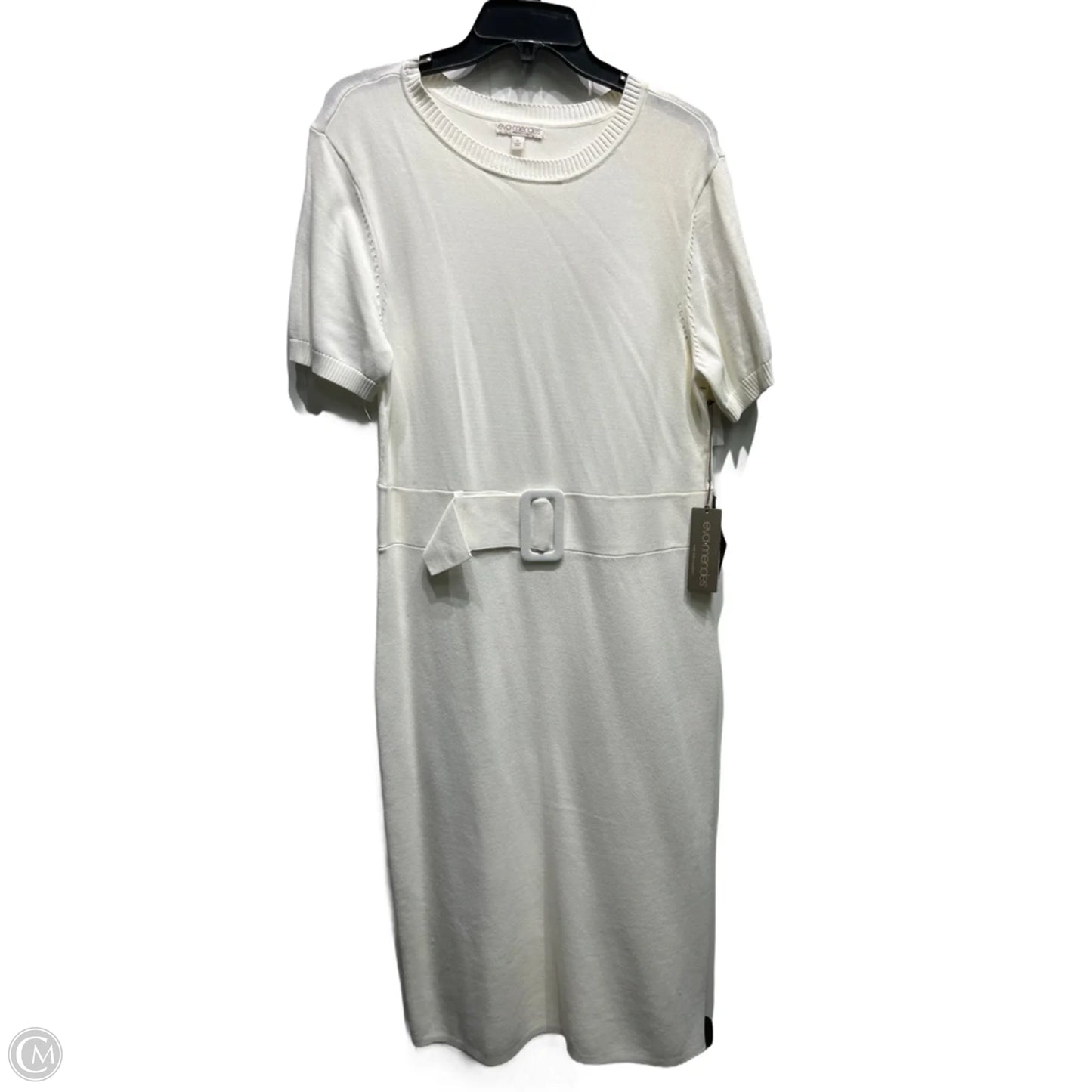 Dress Casual Short By Eva Mendes In Cream, Size: Xl