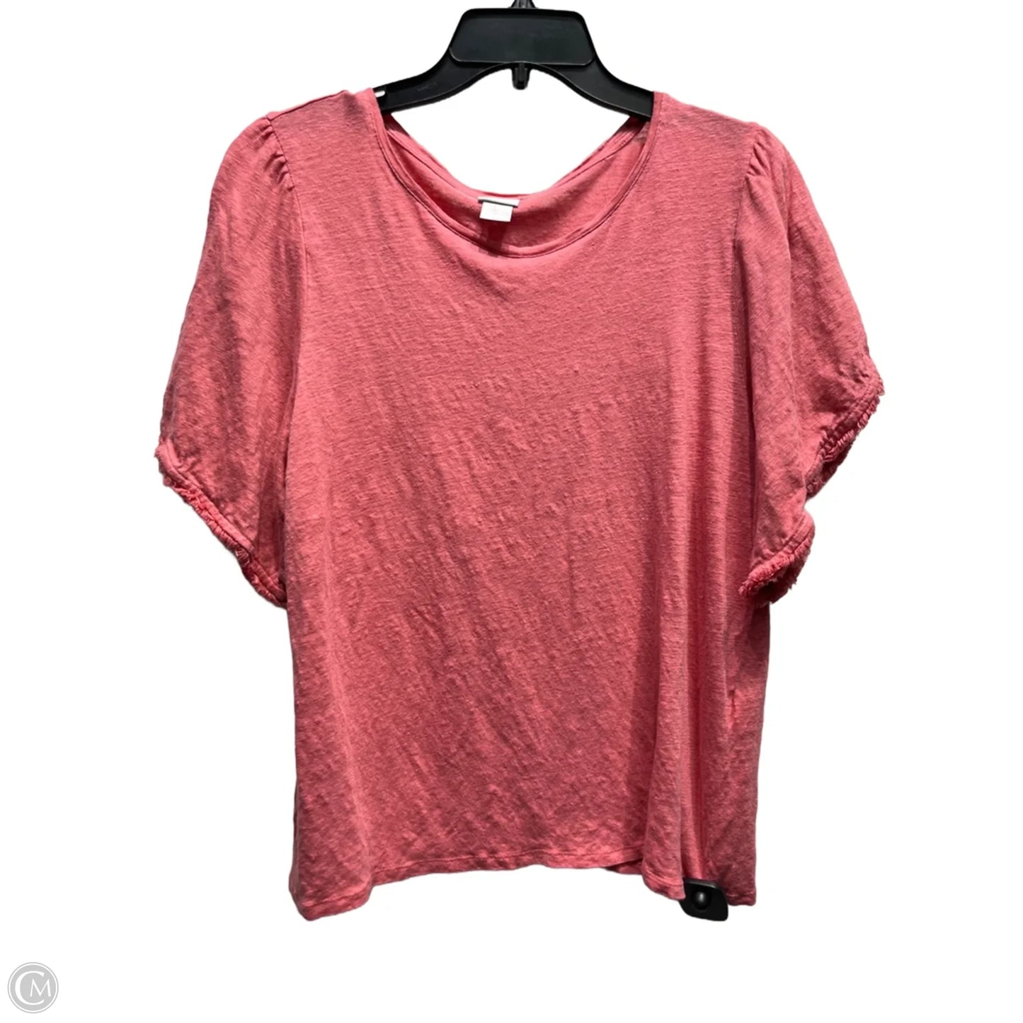 Top Short Sleeve By Chicos In Pink, Size: Xl