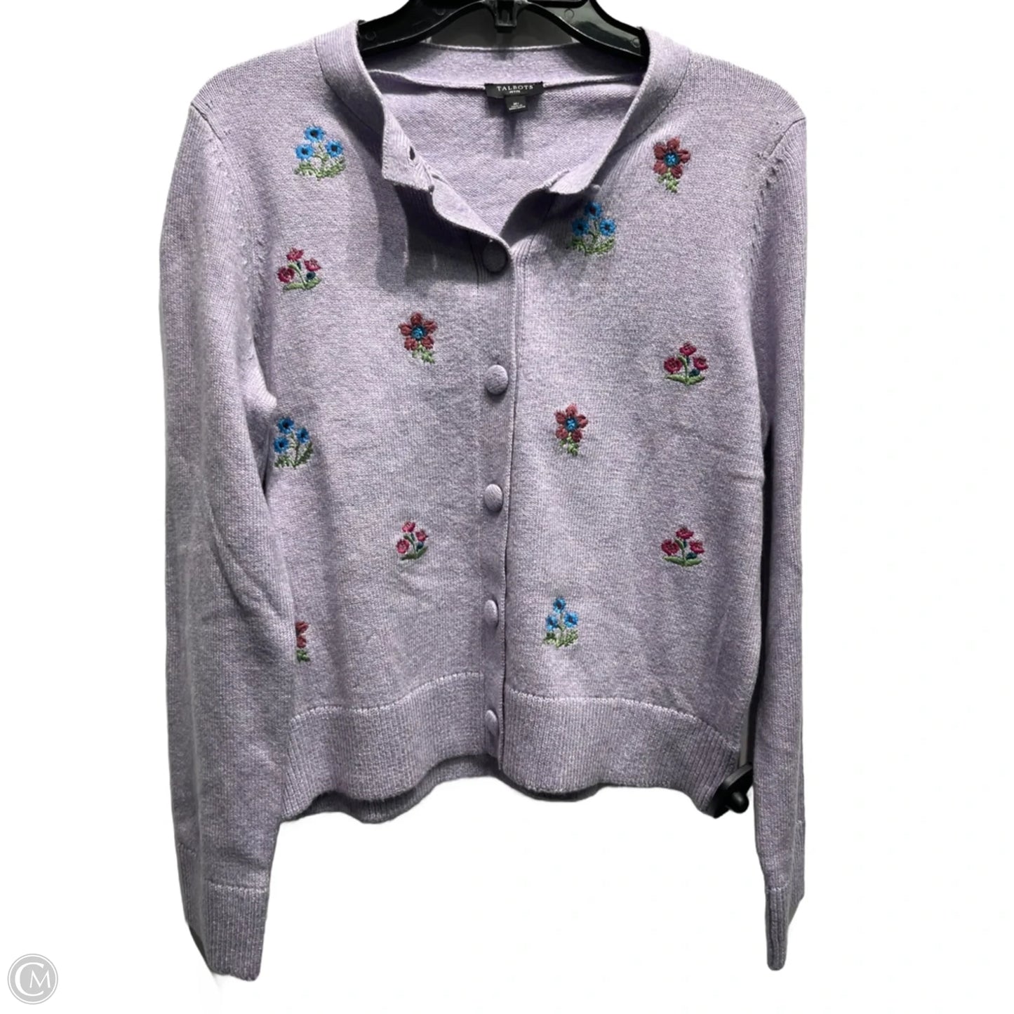 Sweater Cardigan By Talbots In Purple, Size: Mp