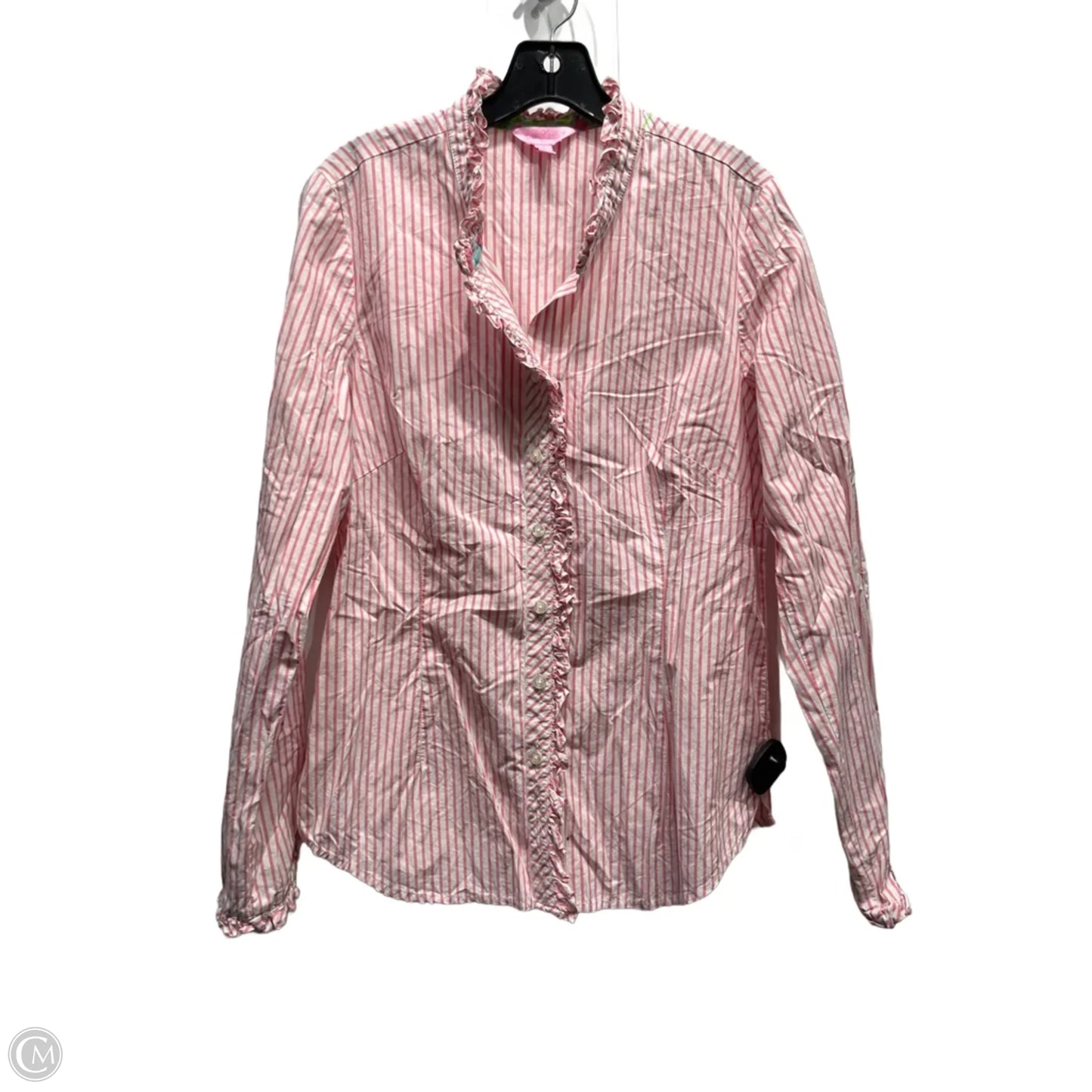 Top Long Sleeve Designer By Lilly Pulitzer In Pink, Size: M
