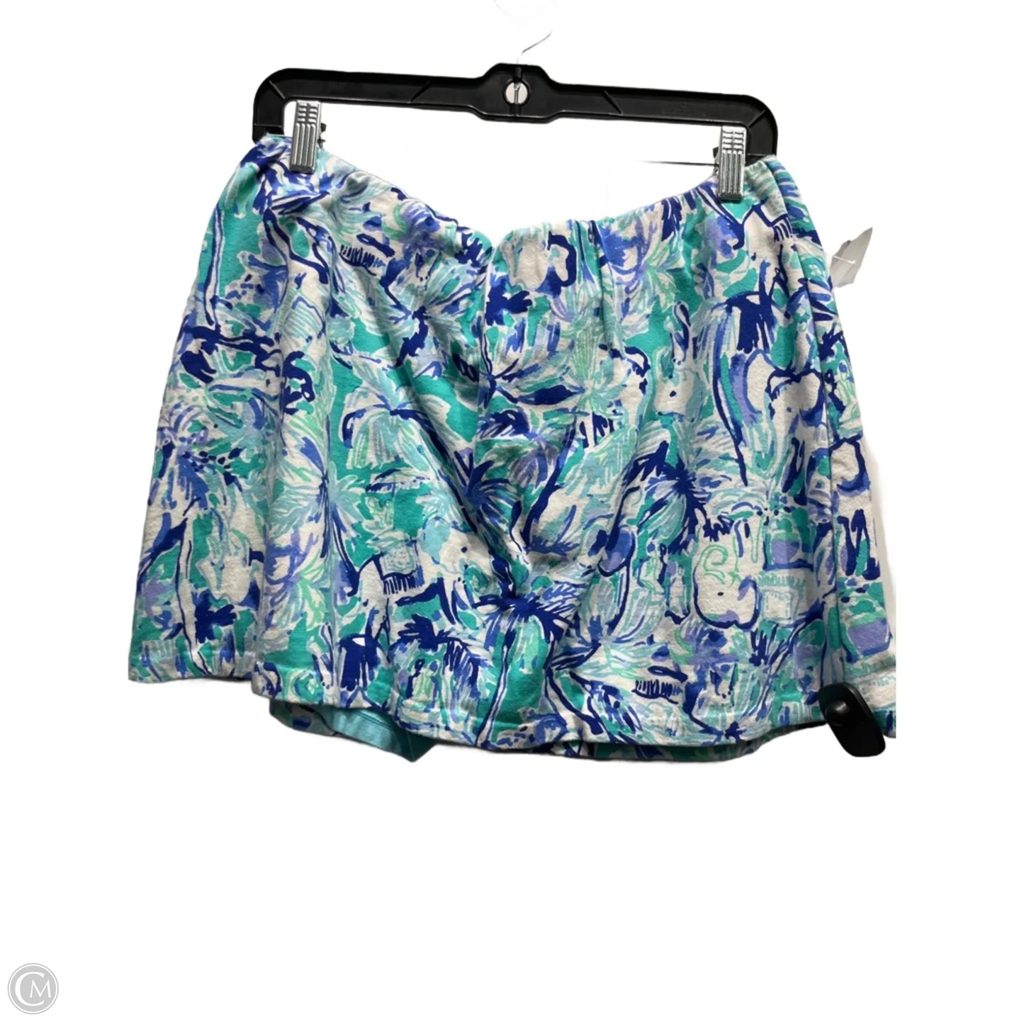 Skort Designer By Lilly Pulitzer In Blue & Green, Size: Xl