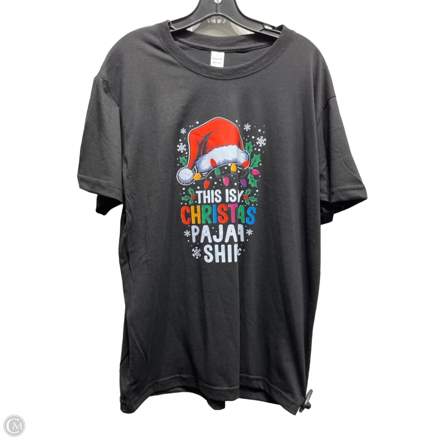 Top Short Sleeve By Clothes Mentor In Black, Size: M