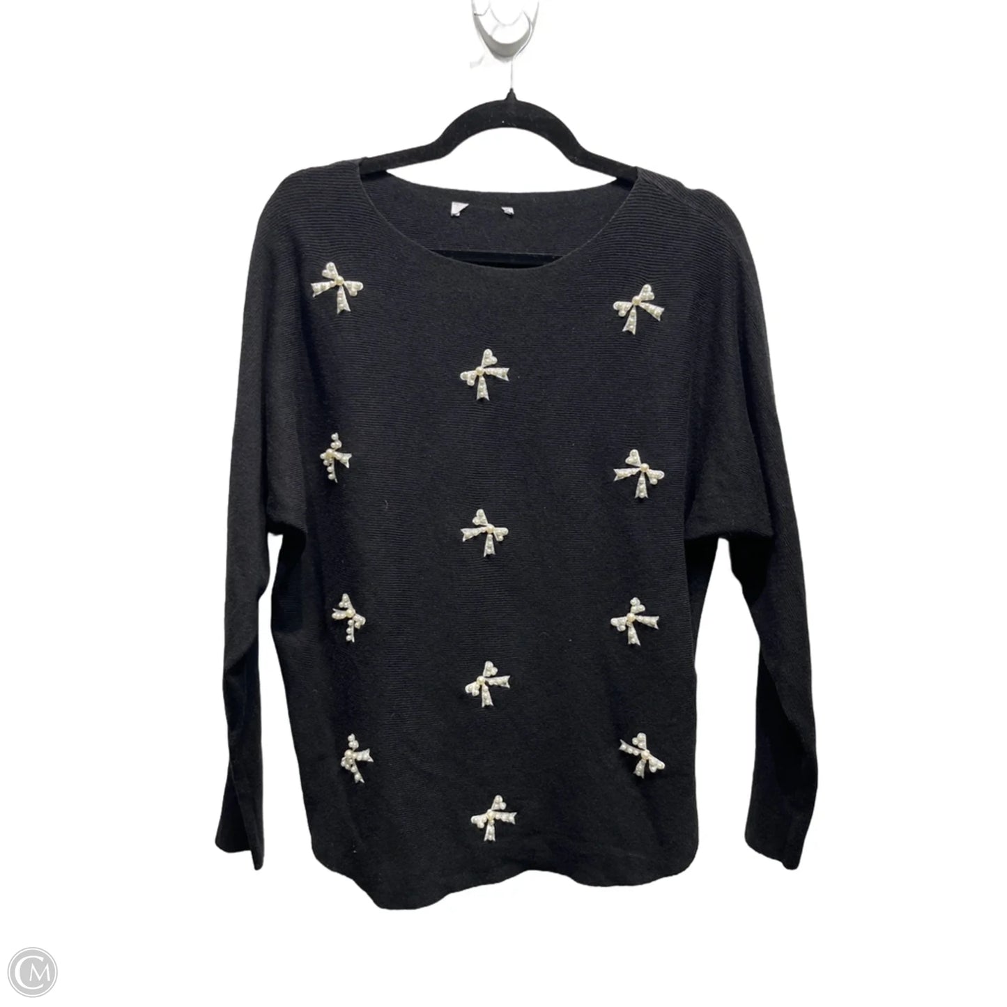 Sweater By Clothes Mentor In Black & White, Size: M