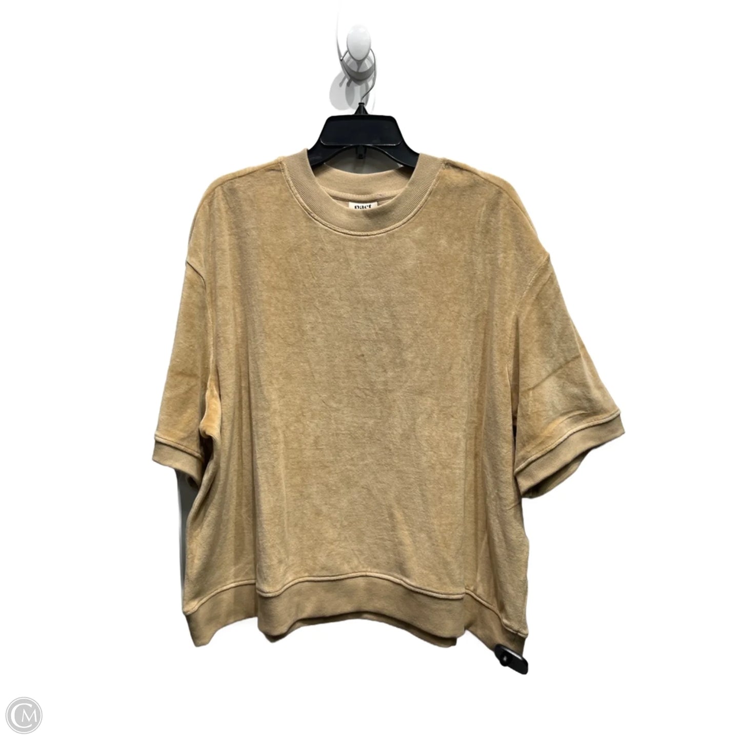 Sweater Short Sleeve By Pact In Tan, Size: Xxl