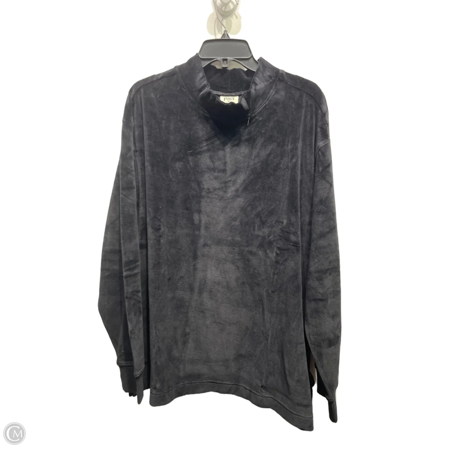 Top Long Sleeve By Pact In Black, Size: Xxl