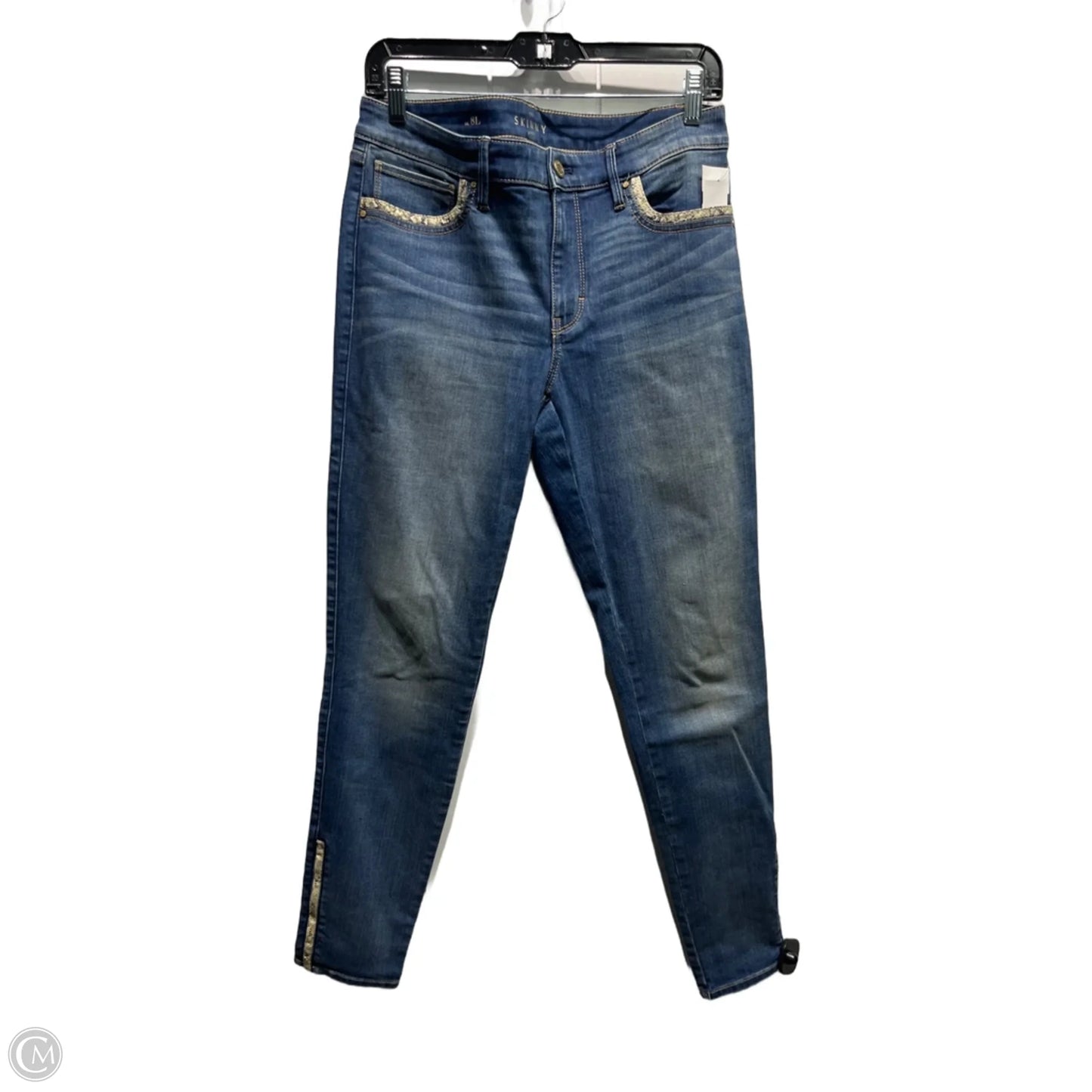 Jeans Straight By White House Black Market In Blue Denim, Size: 8l
