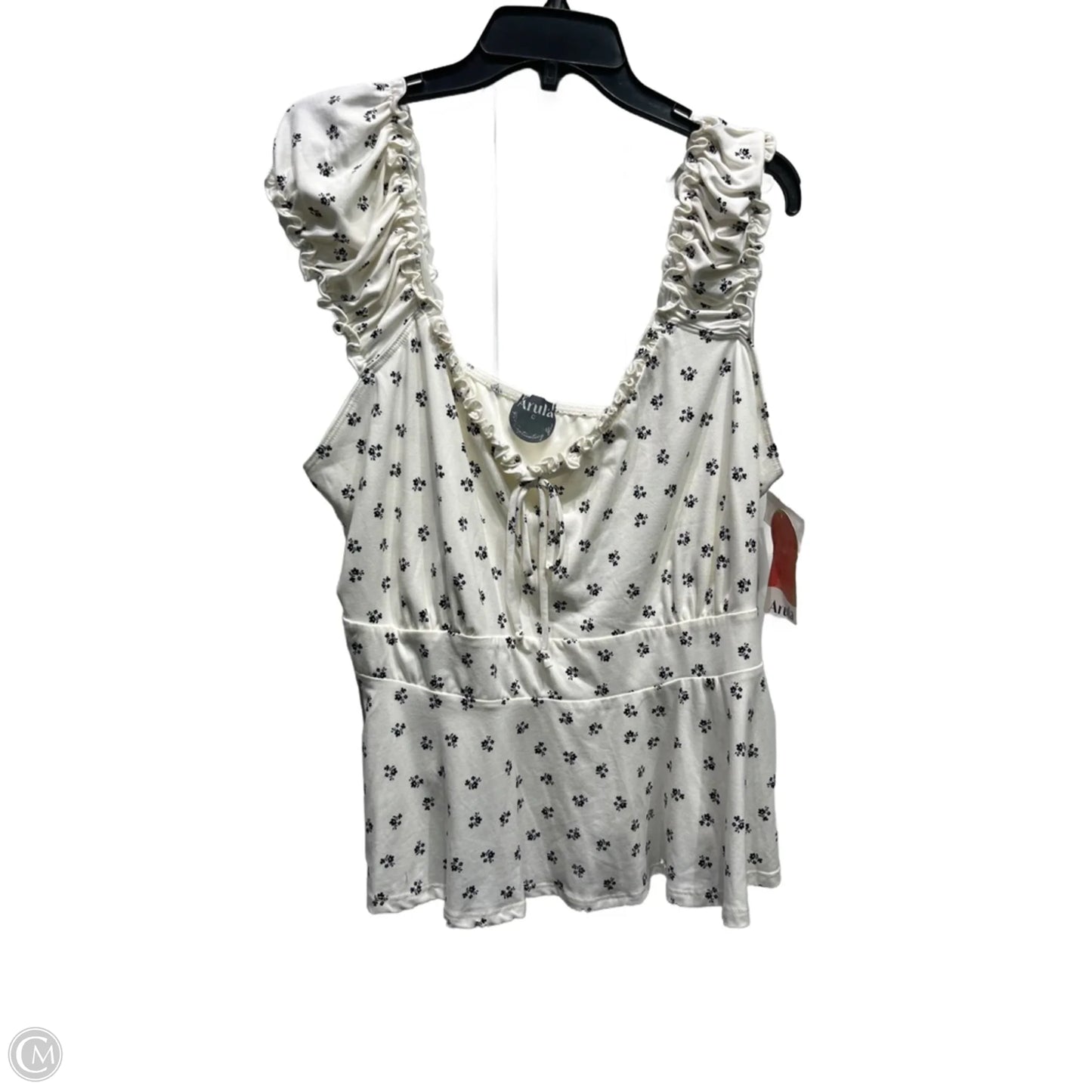 Top Sleeveless By Arula In Black & White, Size: 3x