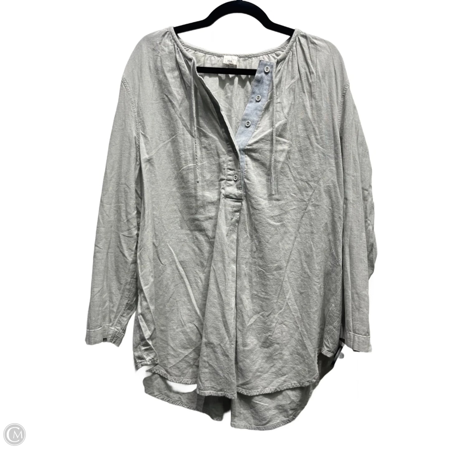 Tunic Long Sleeve By Poetry In Grey, Size: Xl