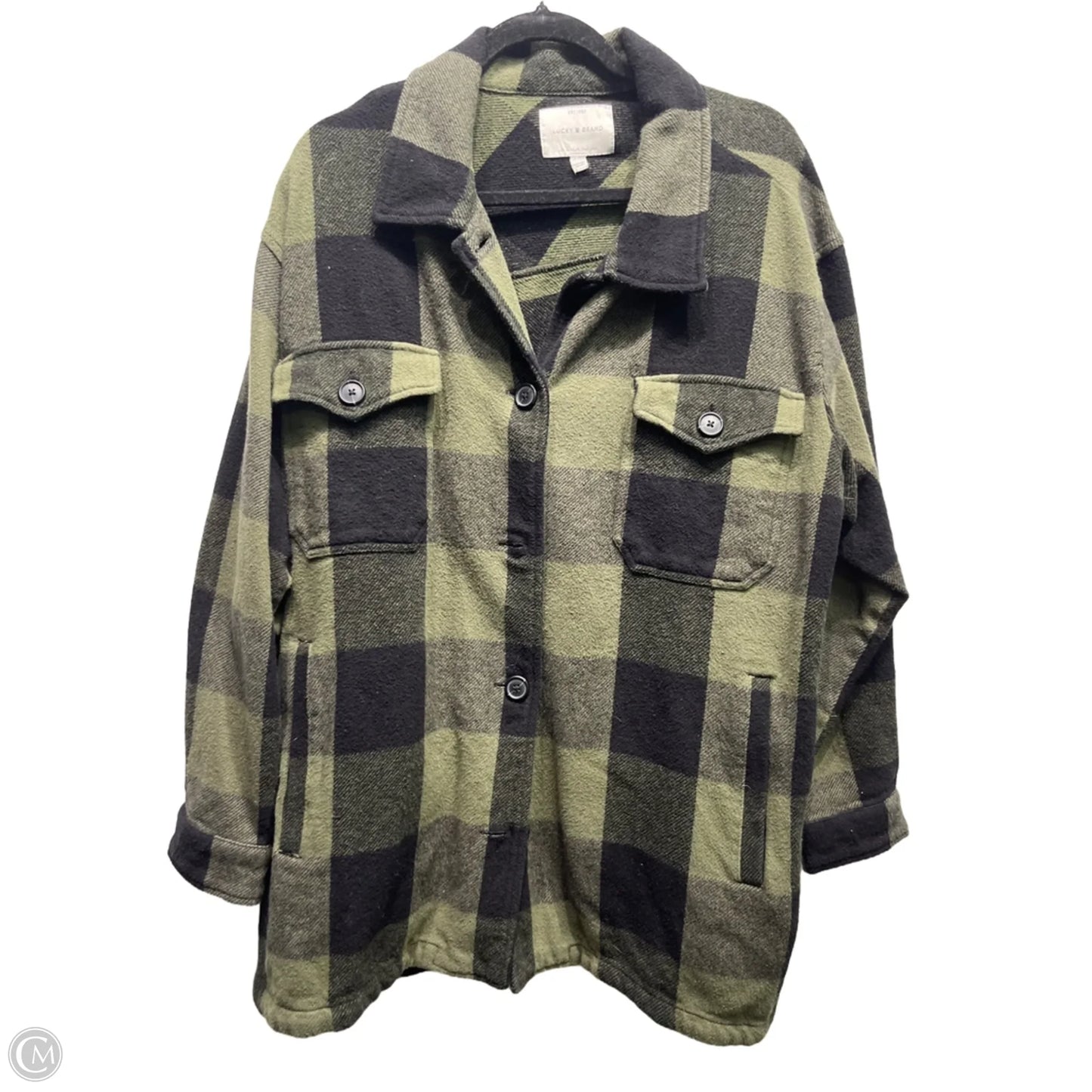 Jacket Shirt By Lucky Brand In Green, Size: Xl
