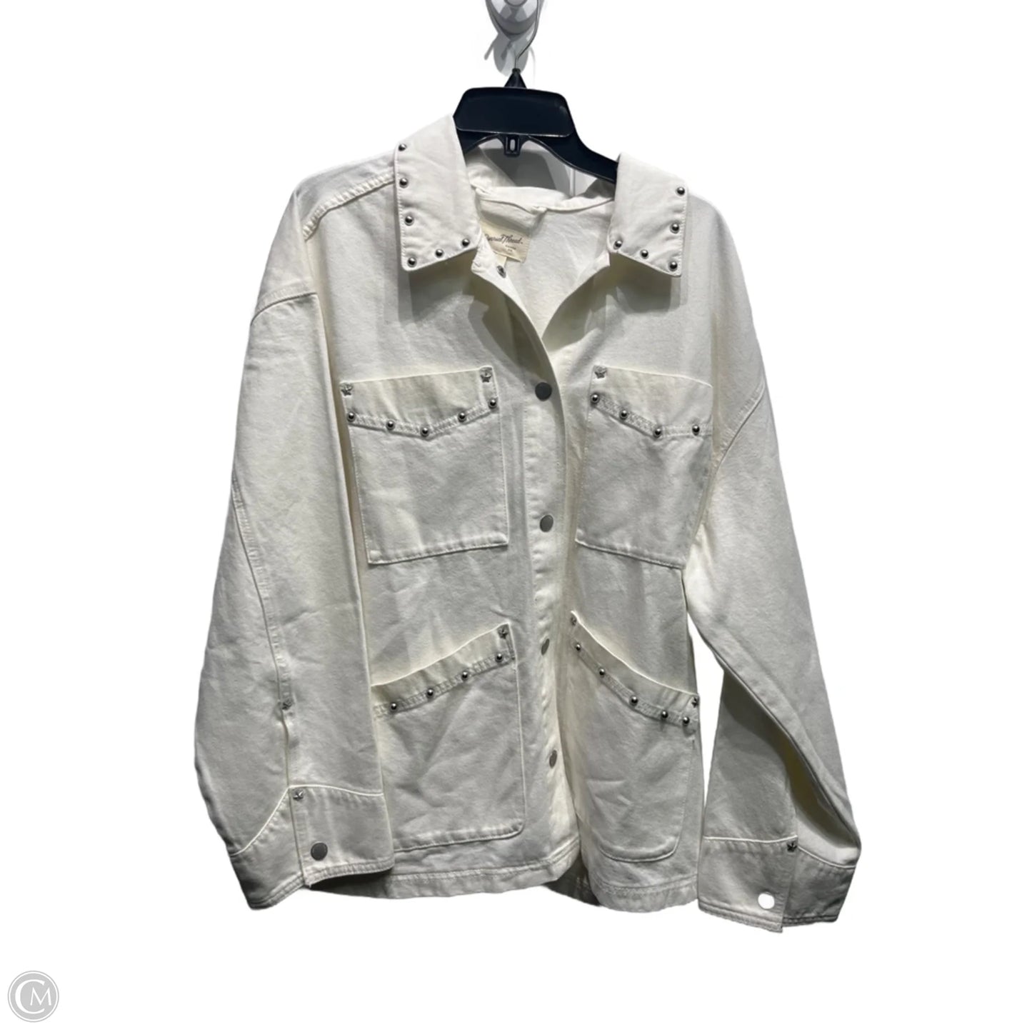 Jacket Denim By Universal Thread In White Denim, Size: L