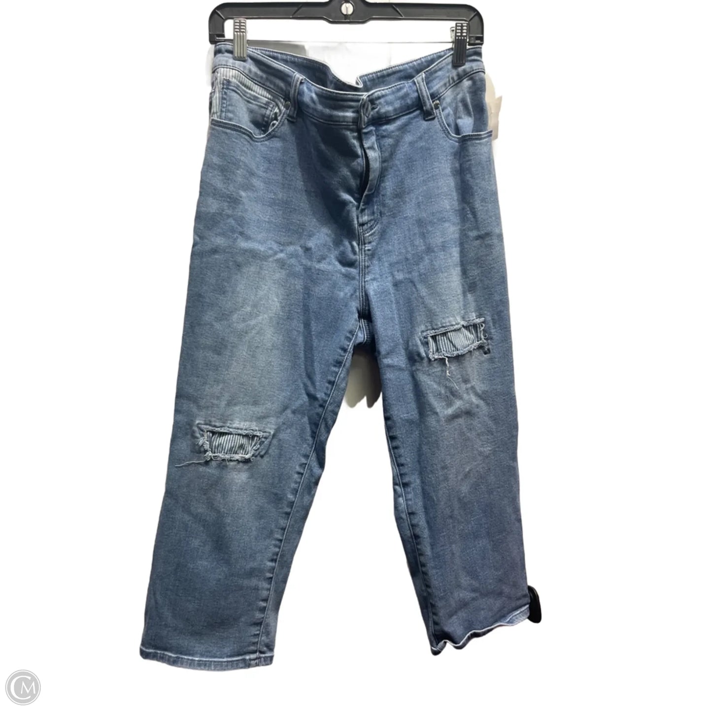 Capris By Chicos In Blue Denim, Size: L