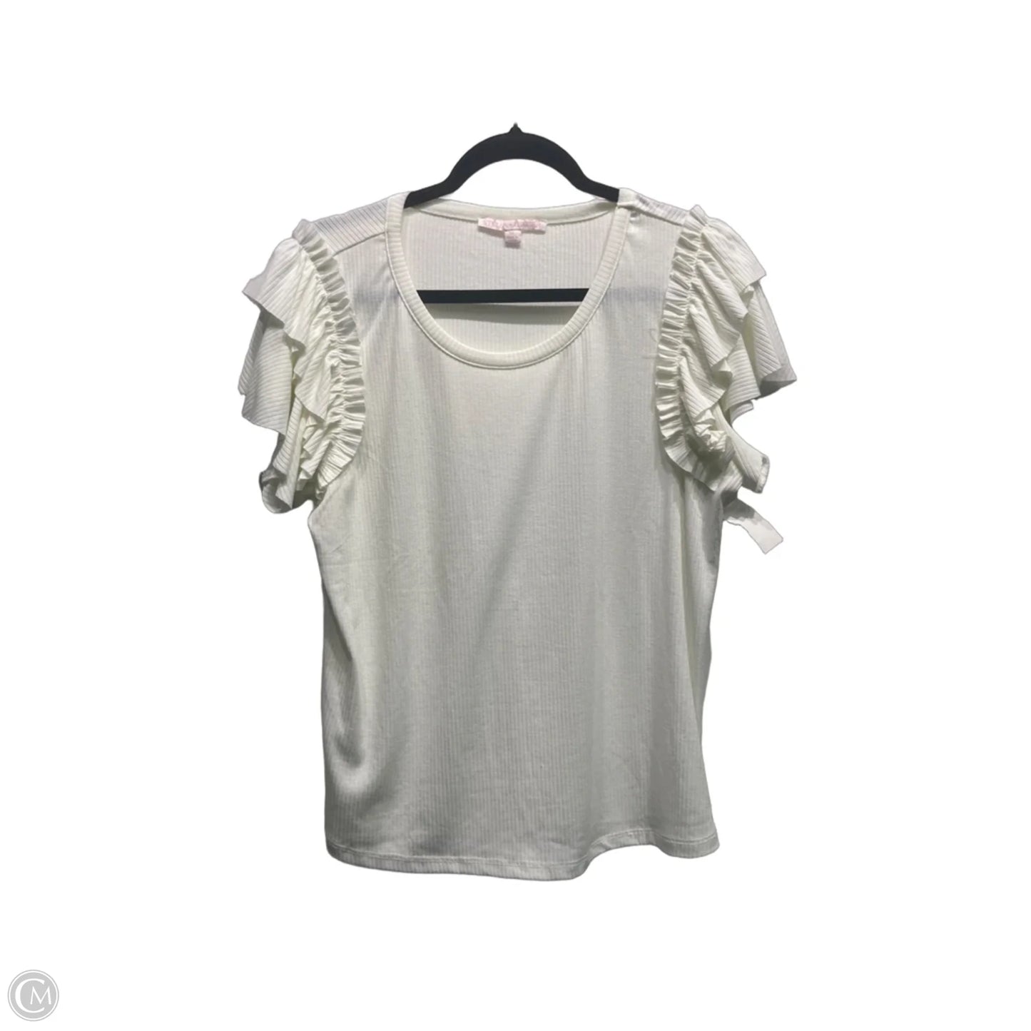 Top Short Sleeve By STELLA ANDGINGER In Cream, Size: Xl