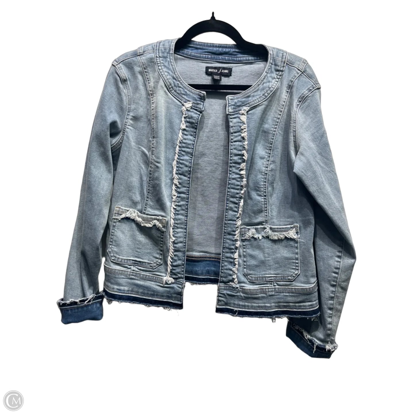 Jacket Denim By Nautica In Blue Denim, Size: S