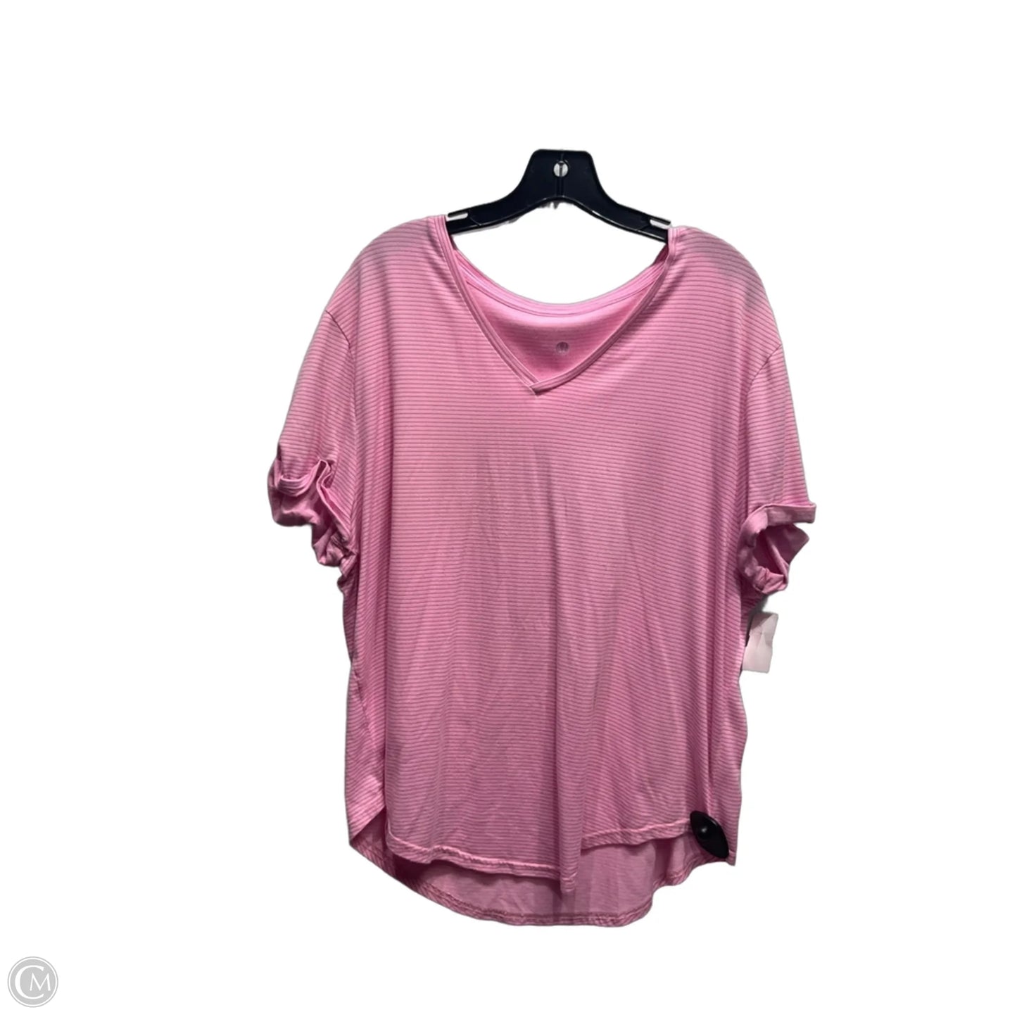 Athletic Top Short Sleeve By Lululemon In Pink, Size: M